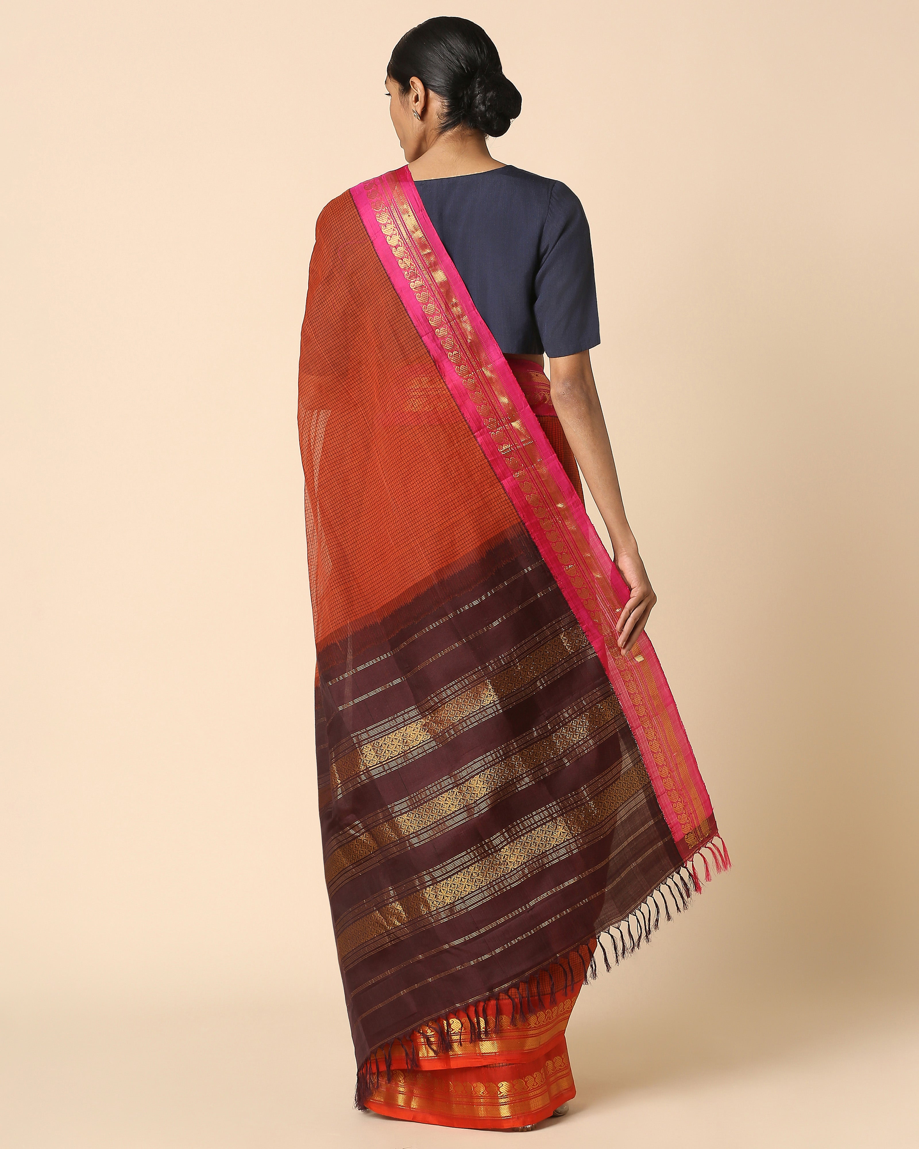 Olisa Gadwal Kuttu Weave Cotton Silk Saree