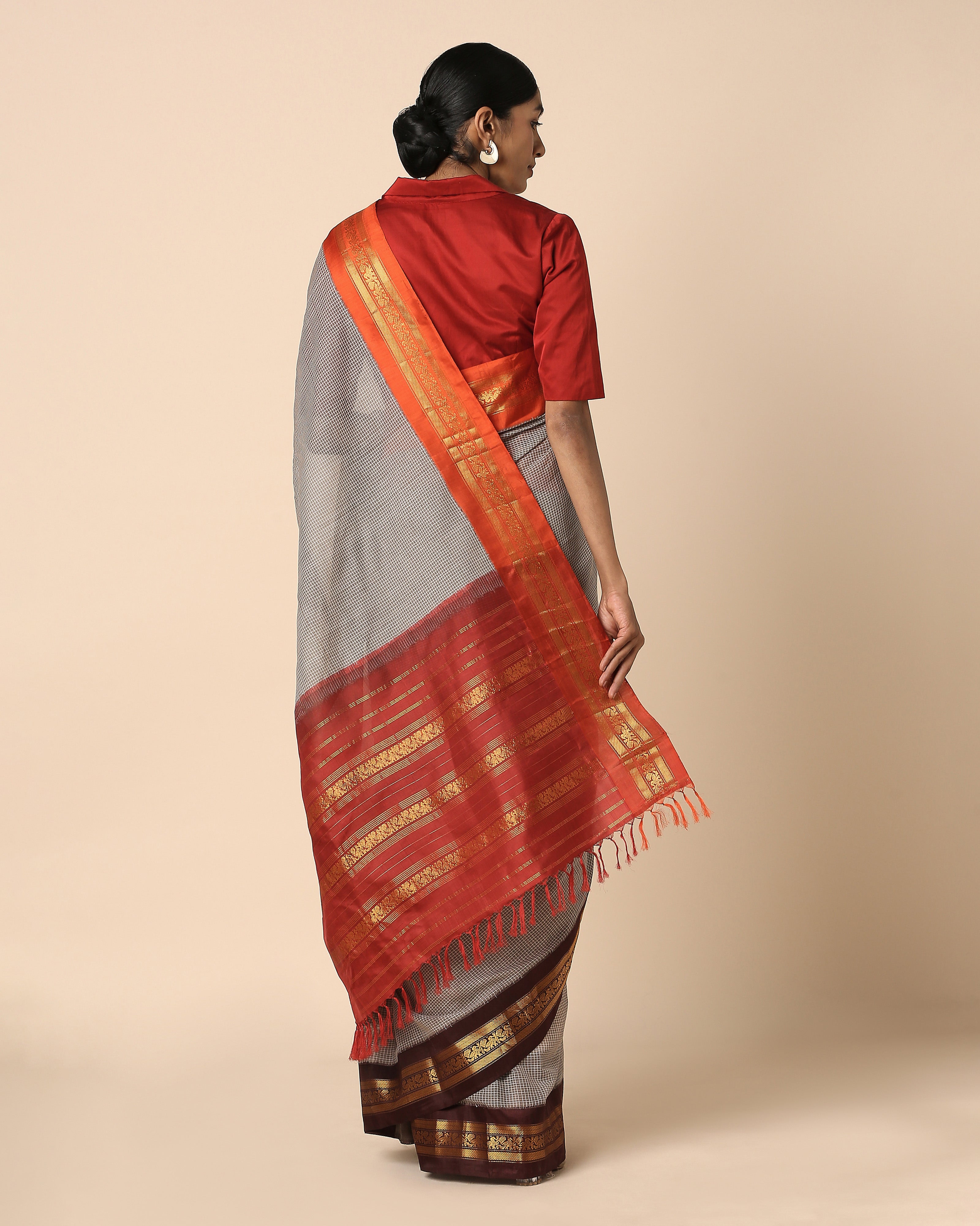 Saroka Gadwal Kuttu Weave Cotton Silk Saree
