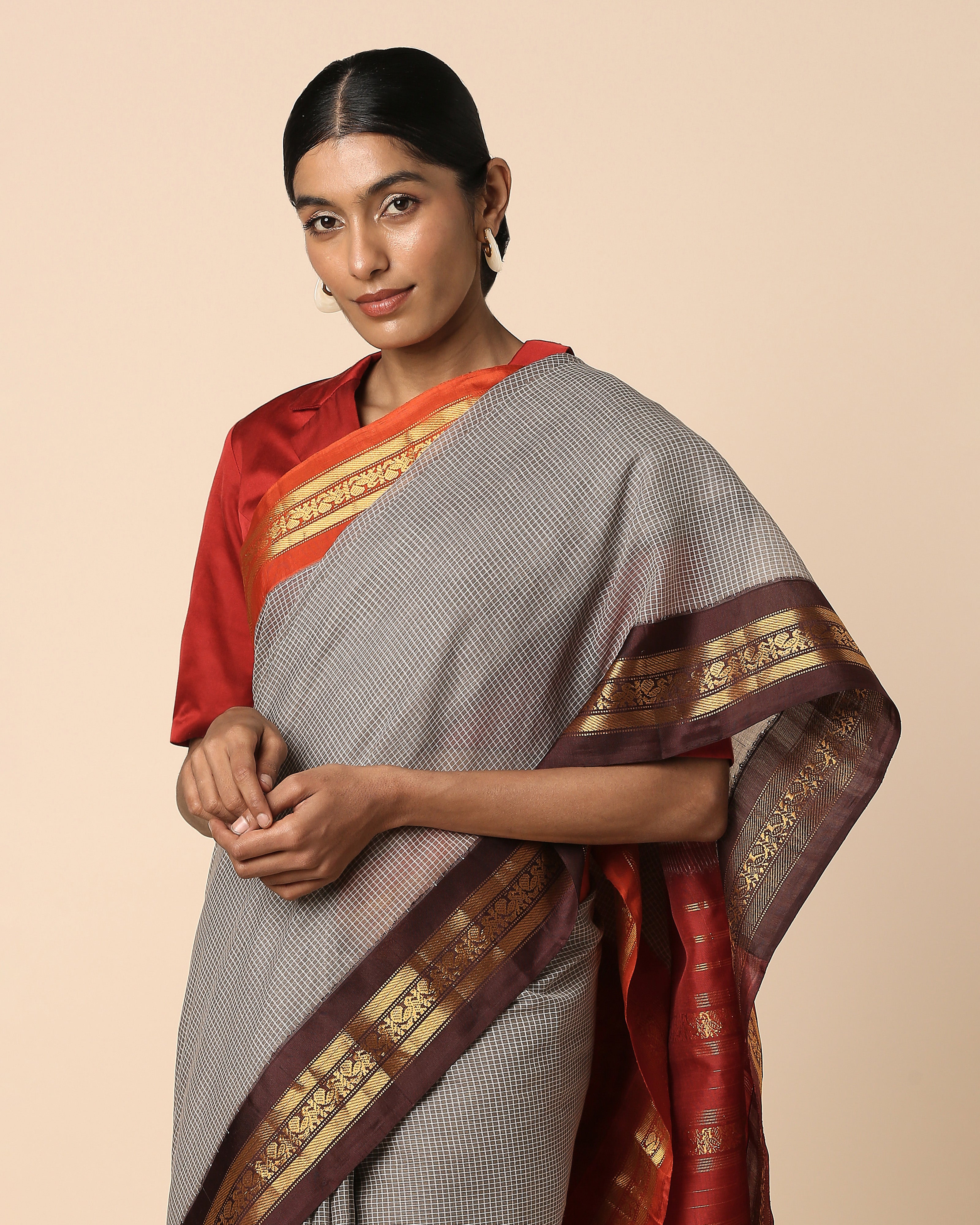 Saroka Gadwal Kuttu Weave Cotton Silk Saree