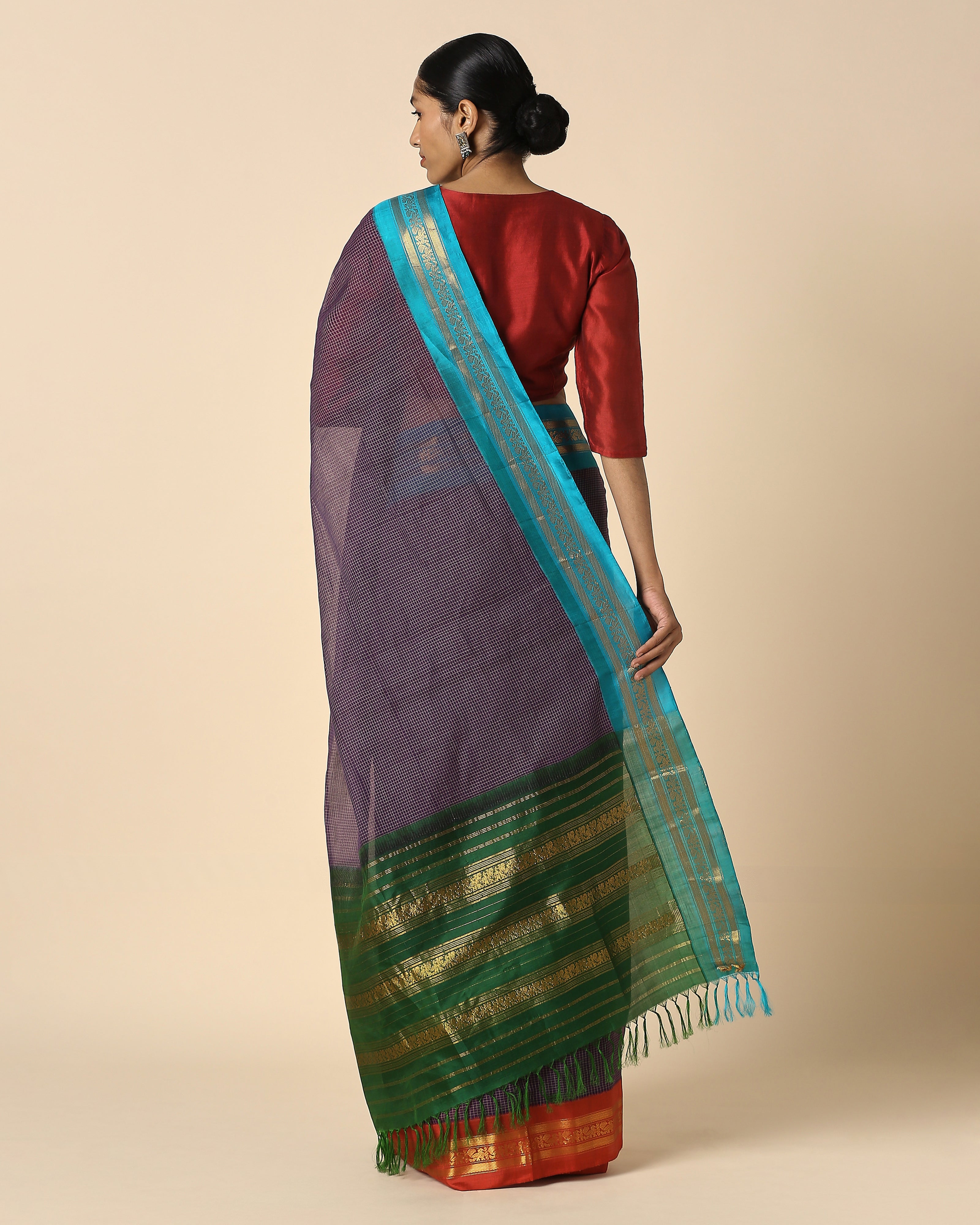 Saroka Gadwal Kuttu Weave Cotton Silk Saree