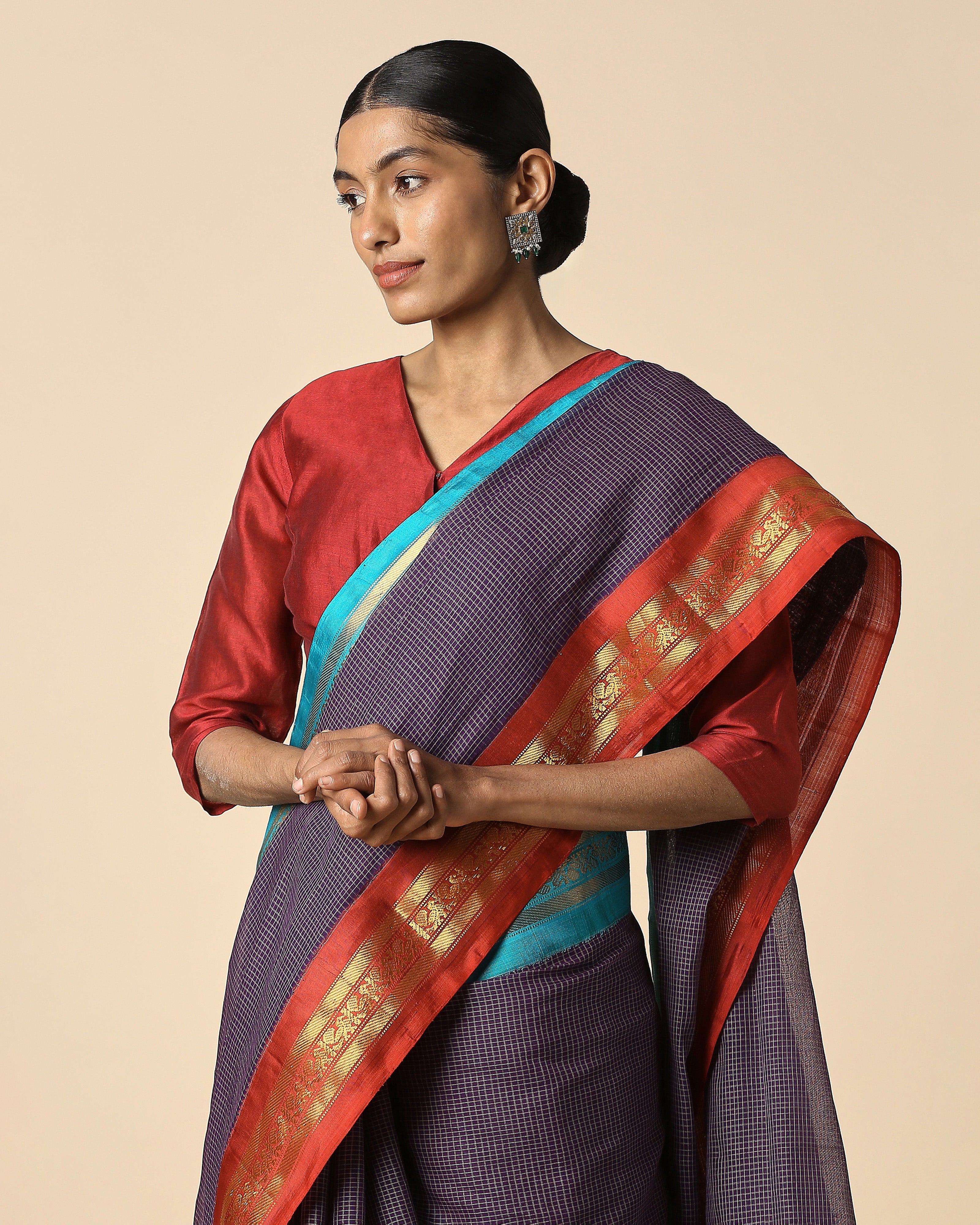 Saroka Gadwal Kuttu Weave Cotton Silk Saree