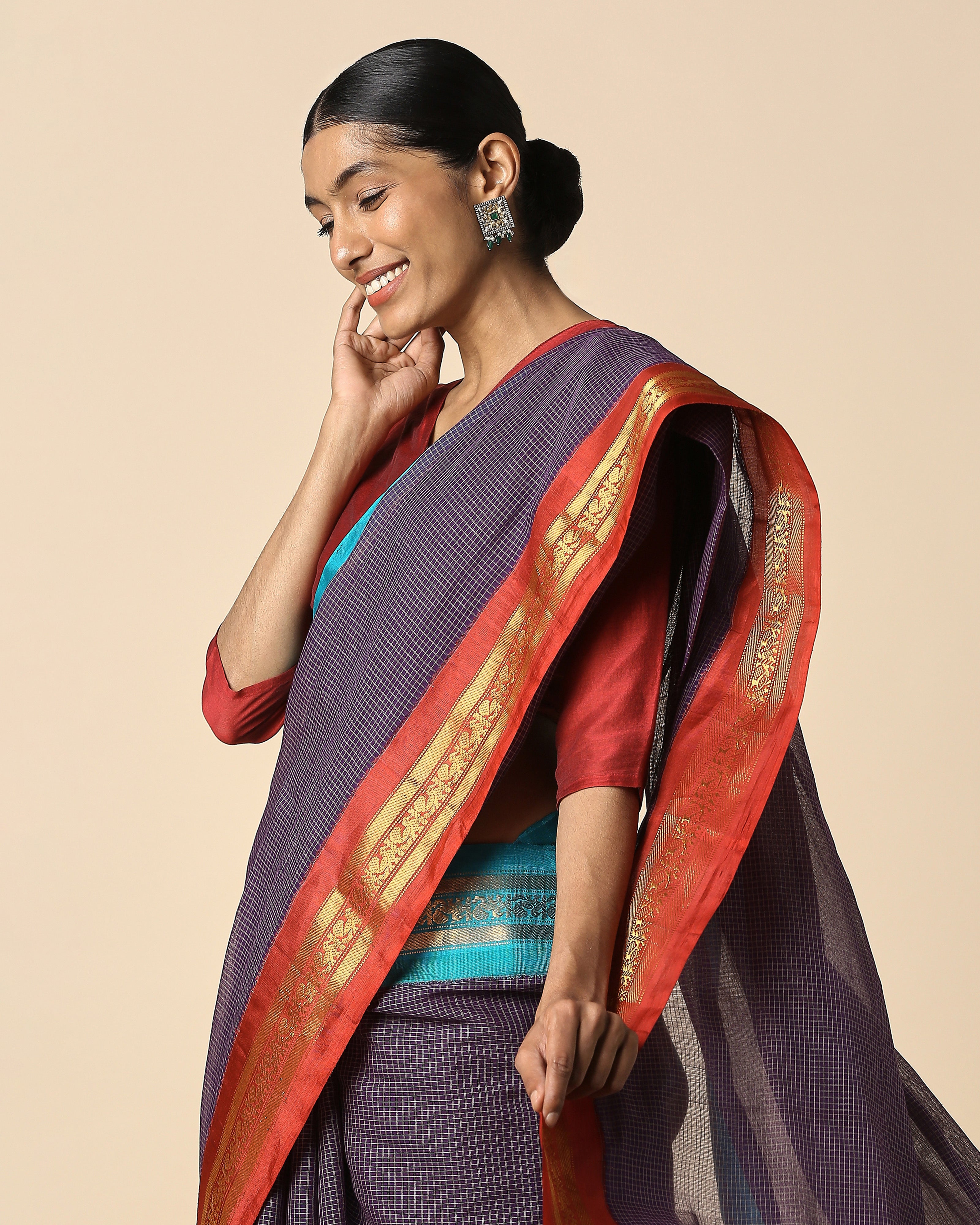 Saroka Gadwal Kuttu Weave Cotton Silk Saree