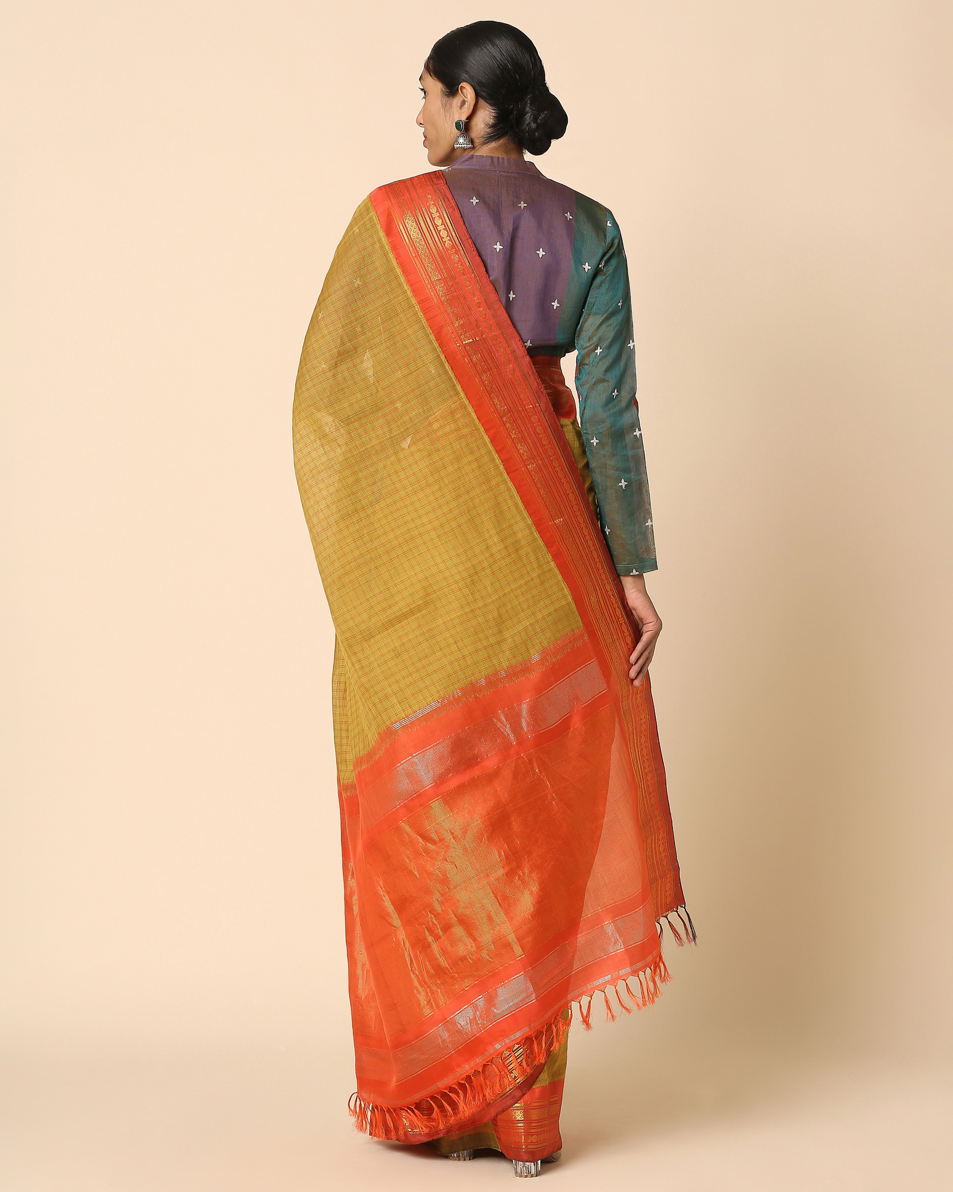 Pratima Gadwal Kuttu Weave Cotton Silk Saree