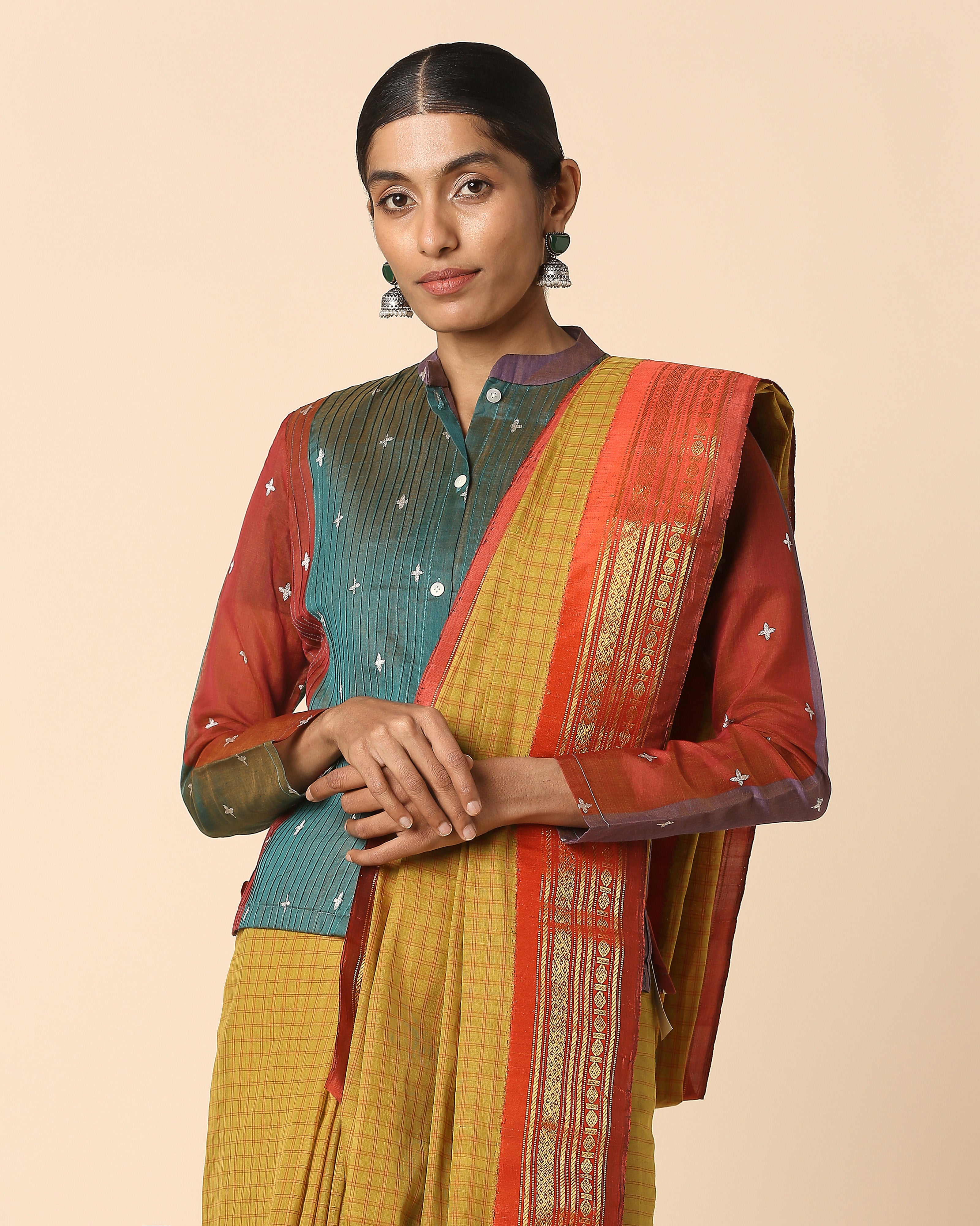 Pratima Gadwal Kuttu Weave Cotton Silk Saree