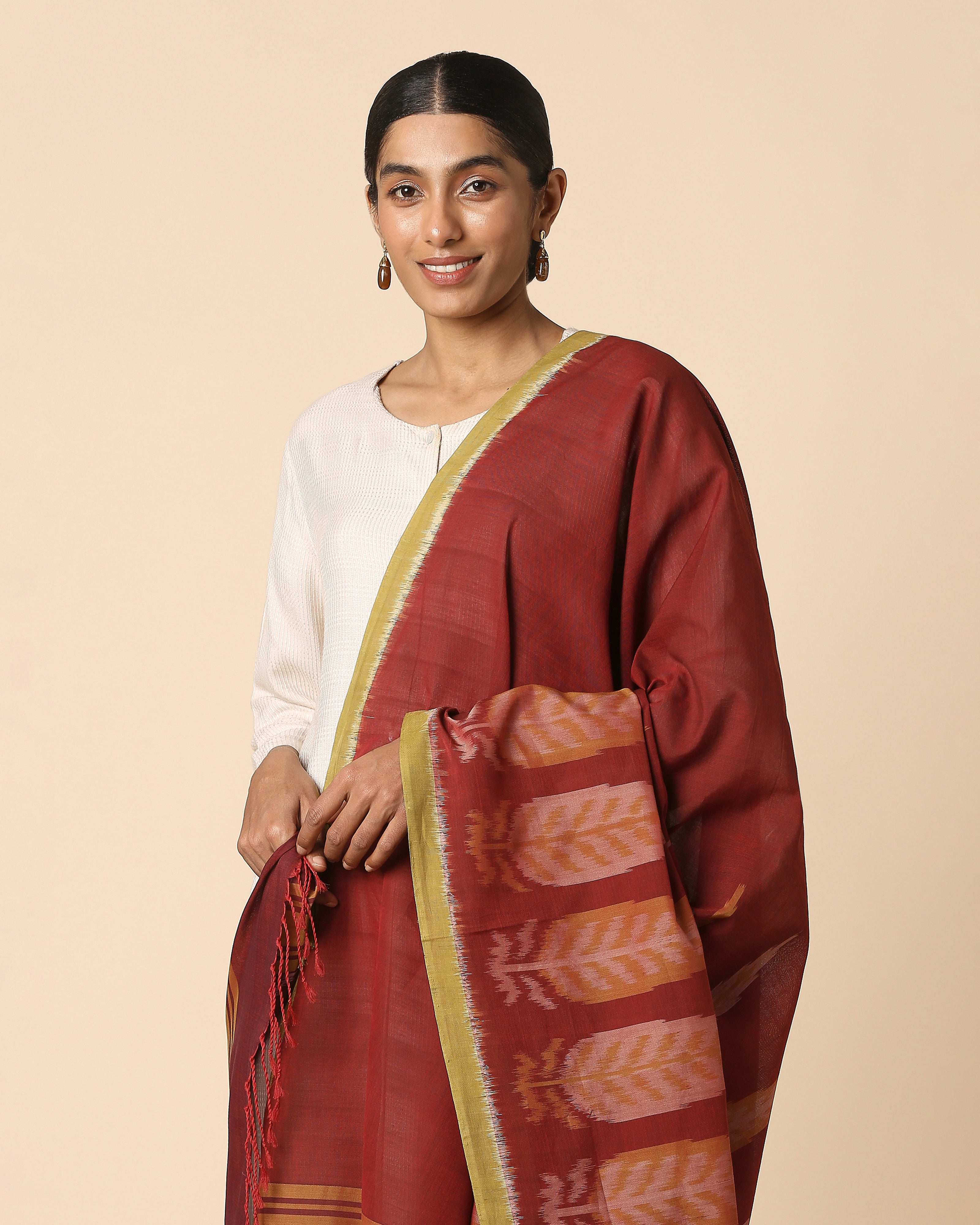 Zeb Pochampally Weft Ikat Cotton Dupatta