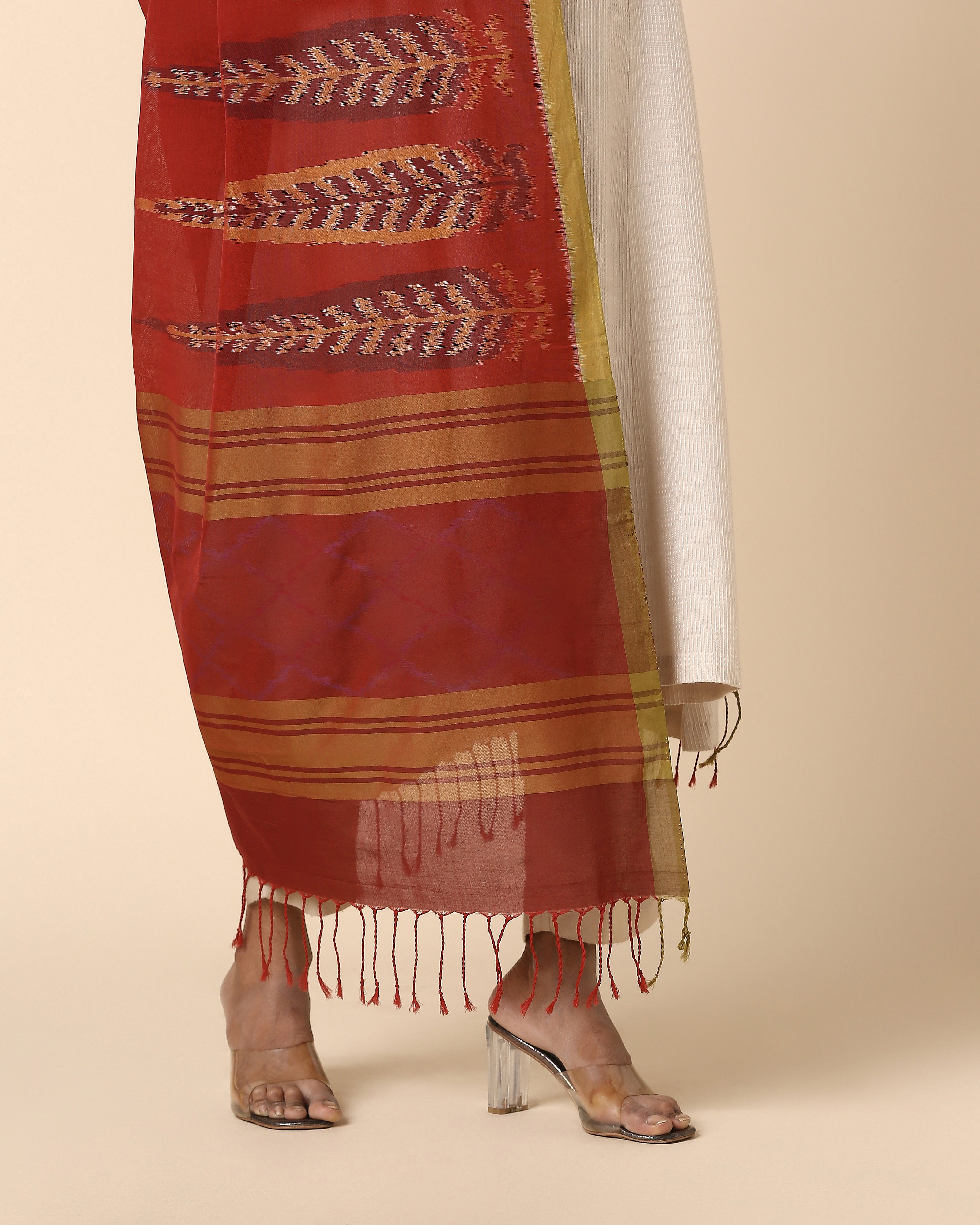 Zeb Pochampally Weft Ikat Cotton Dupatta