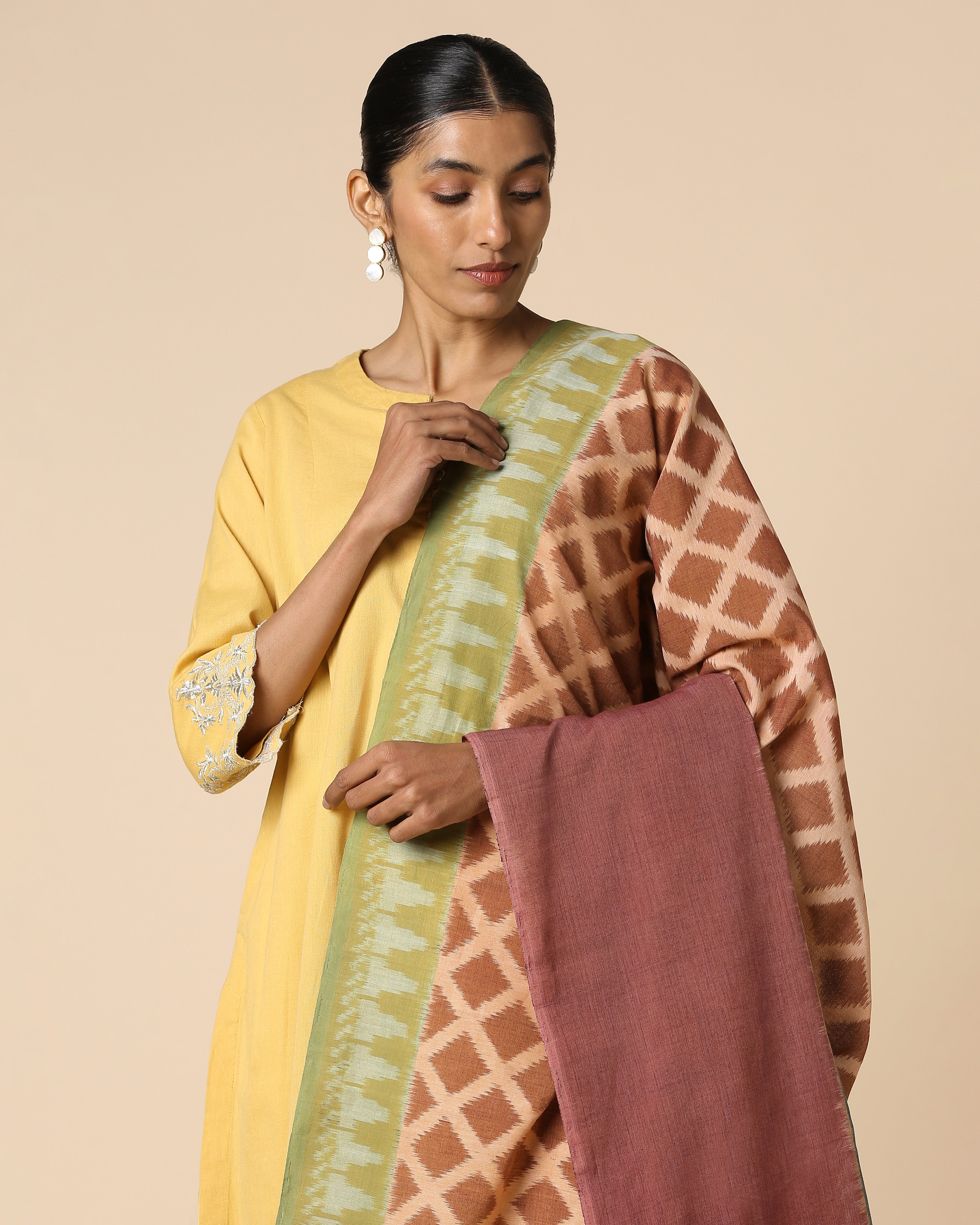 Ramona Pochampally Weft Ikat Cotton Dupatta
