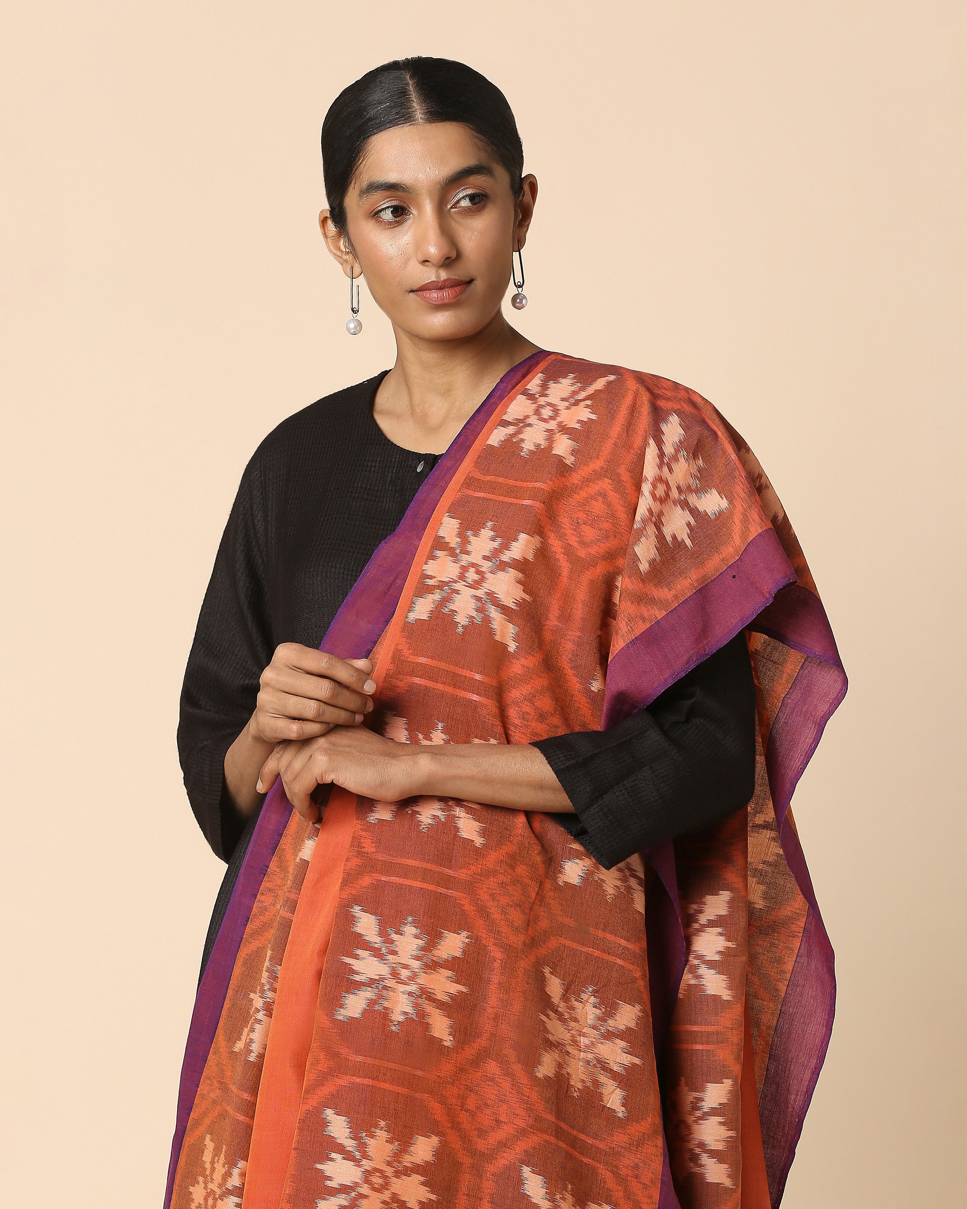Saavi Pochampally Weft Ikat Cotton Dupatta