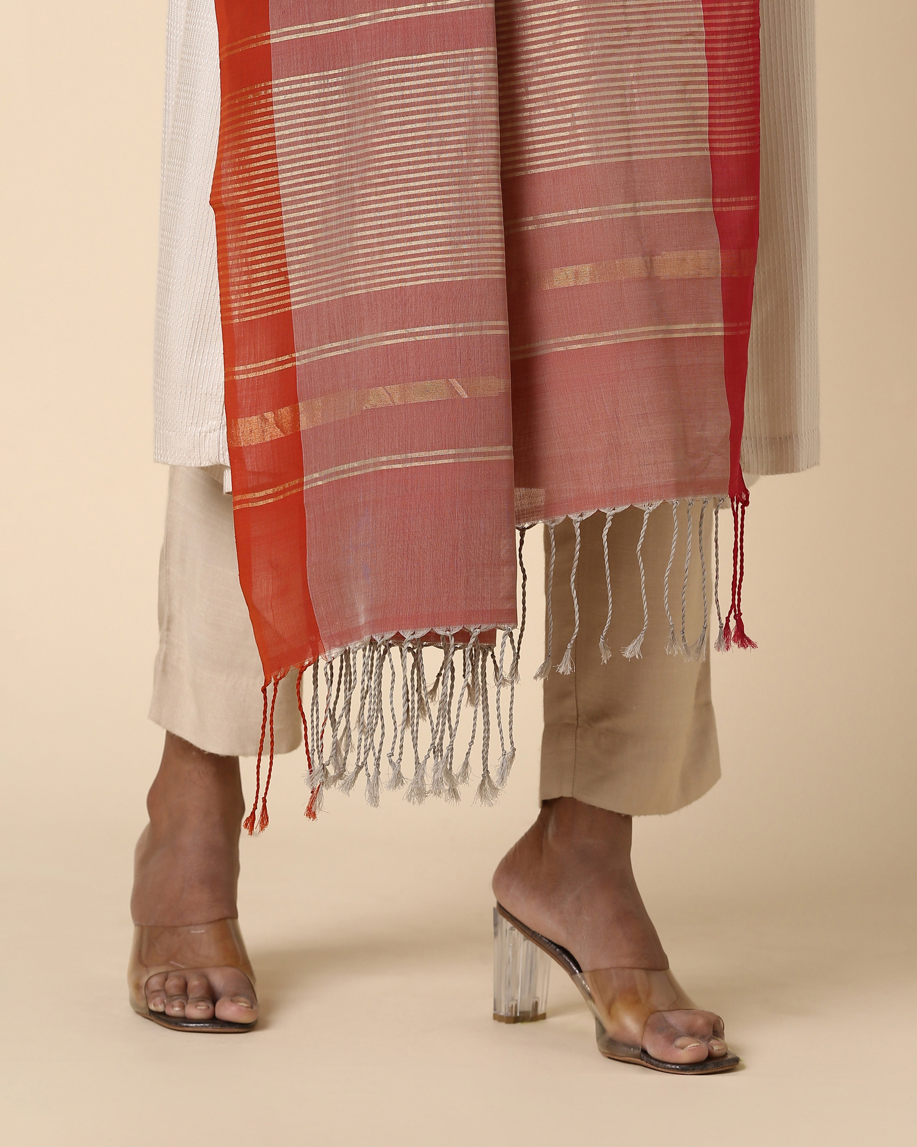 Nurvi Pochampally Weft Ikat Cotton Dupatta