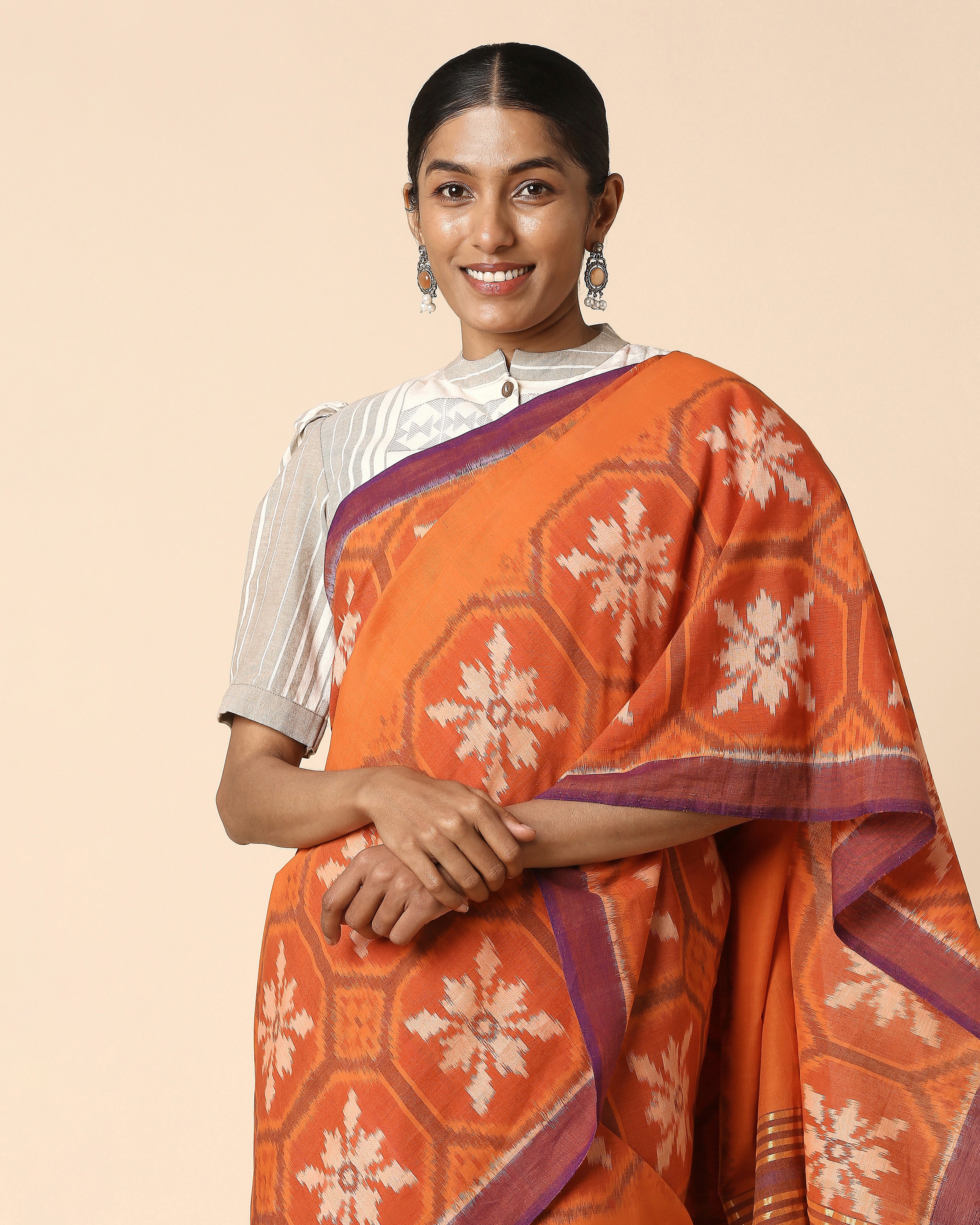 Saavi Pochampally Weft Ikat Cotton Saree