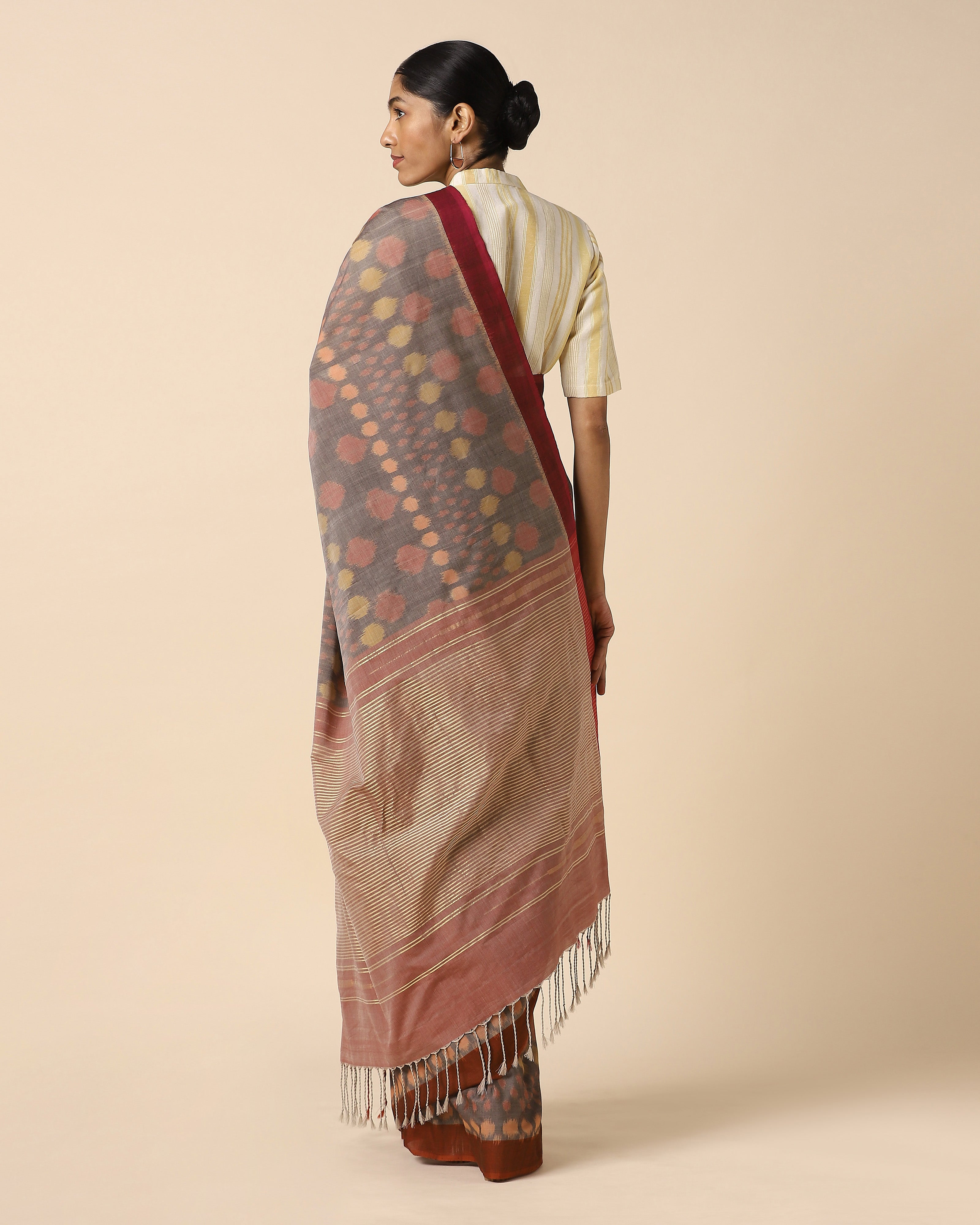 Nurvi Pochampally Weft Ikat Cotton Saree
