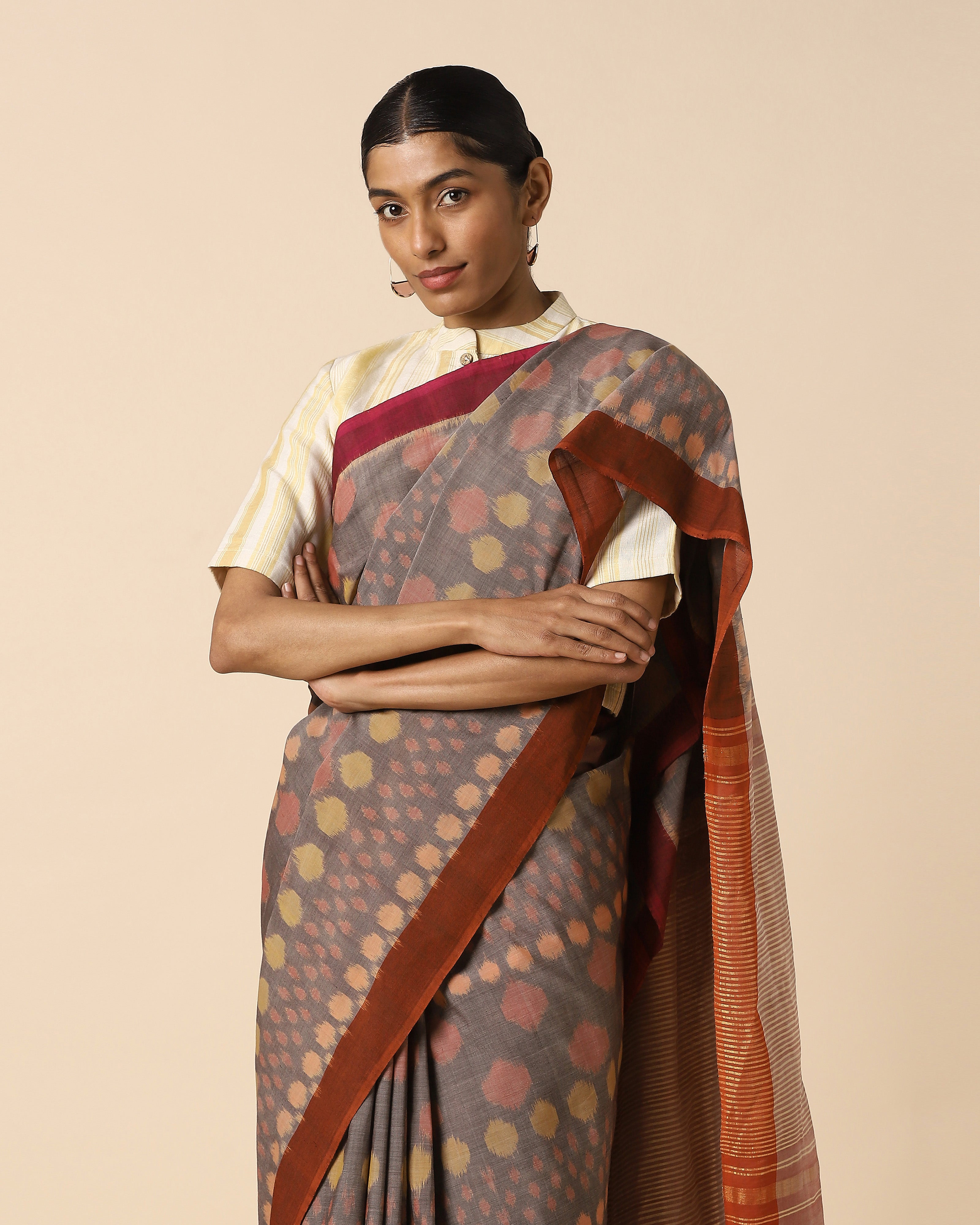 Nurvi Pochampally Weft Ikat Cotton Saree