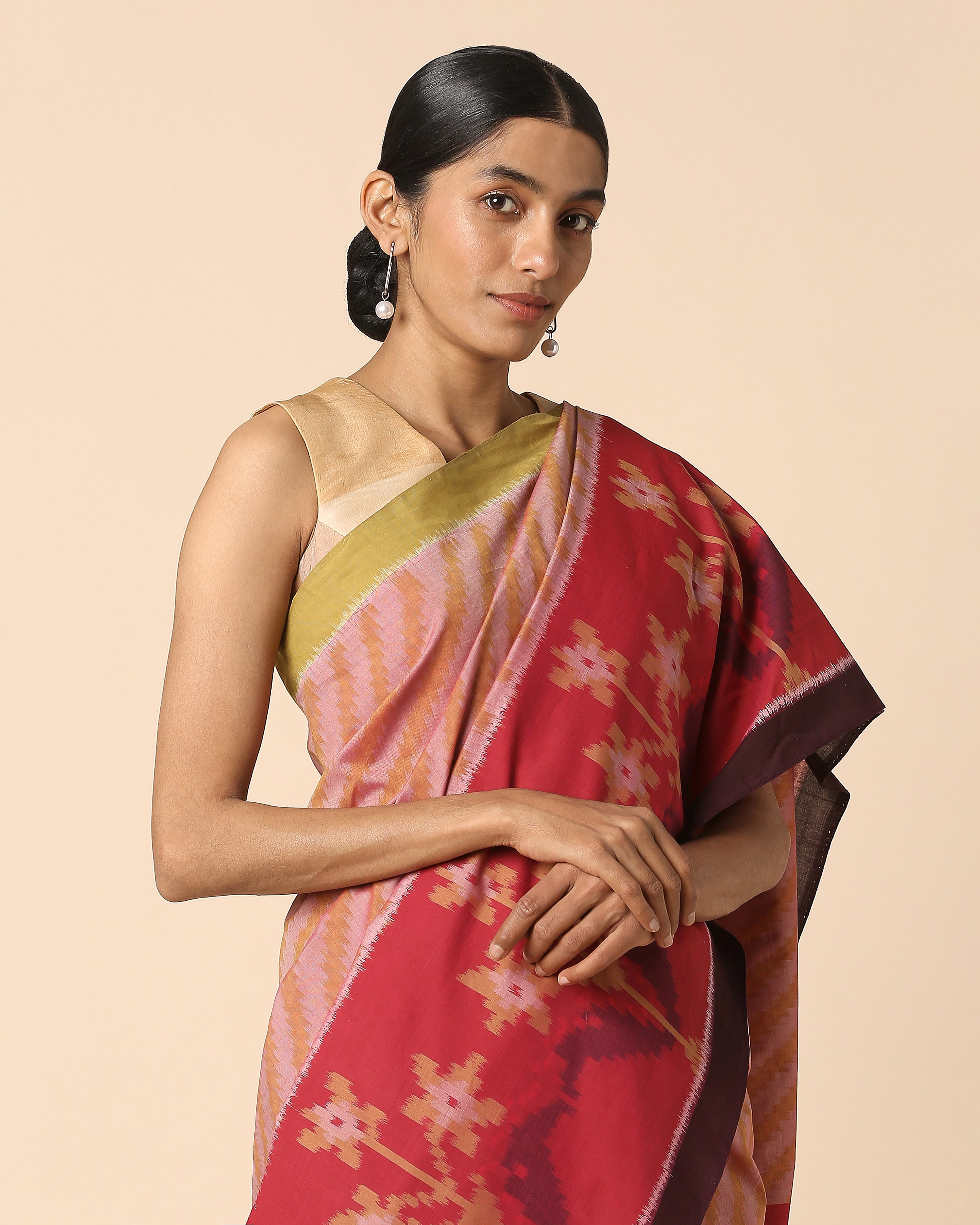 Raaya Pochampally Weft Ikat Cotton Saree