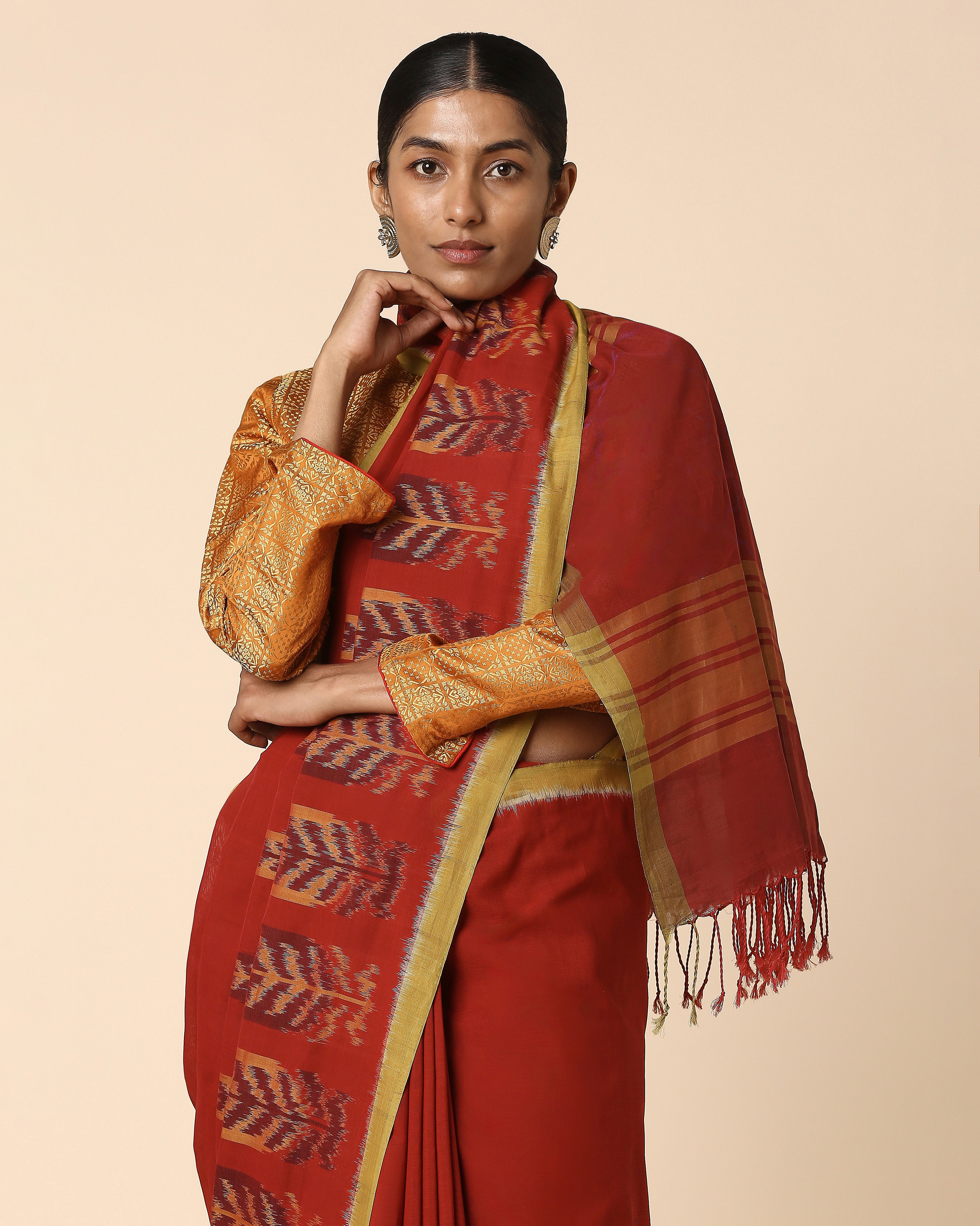 Zeb Pochampally Weft Ikat Cotton Saree