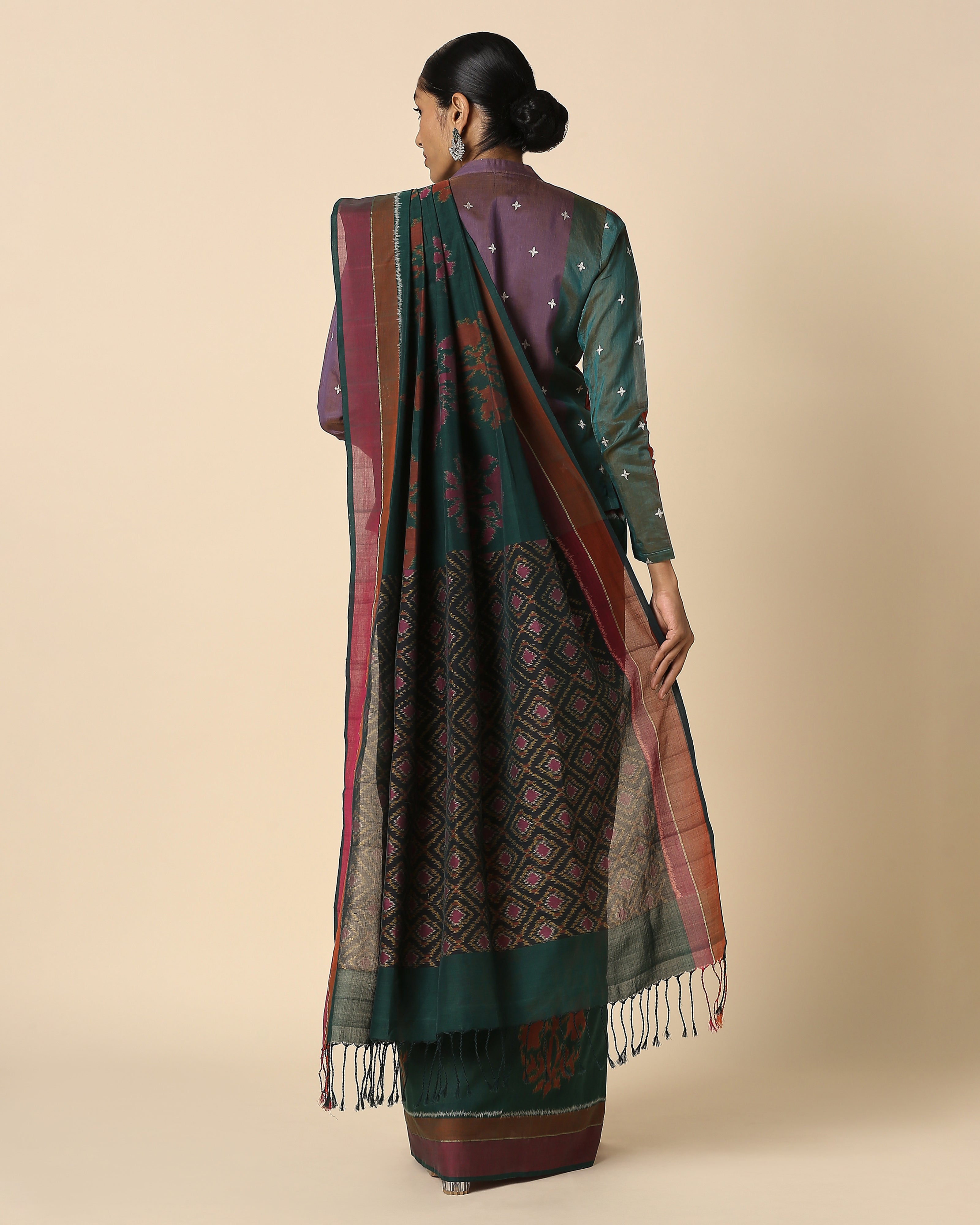 Sheena Pochampally Weft Ikat Cotton Saree