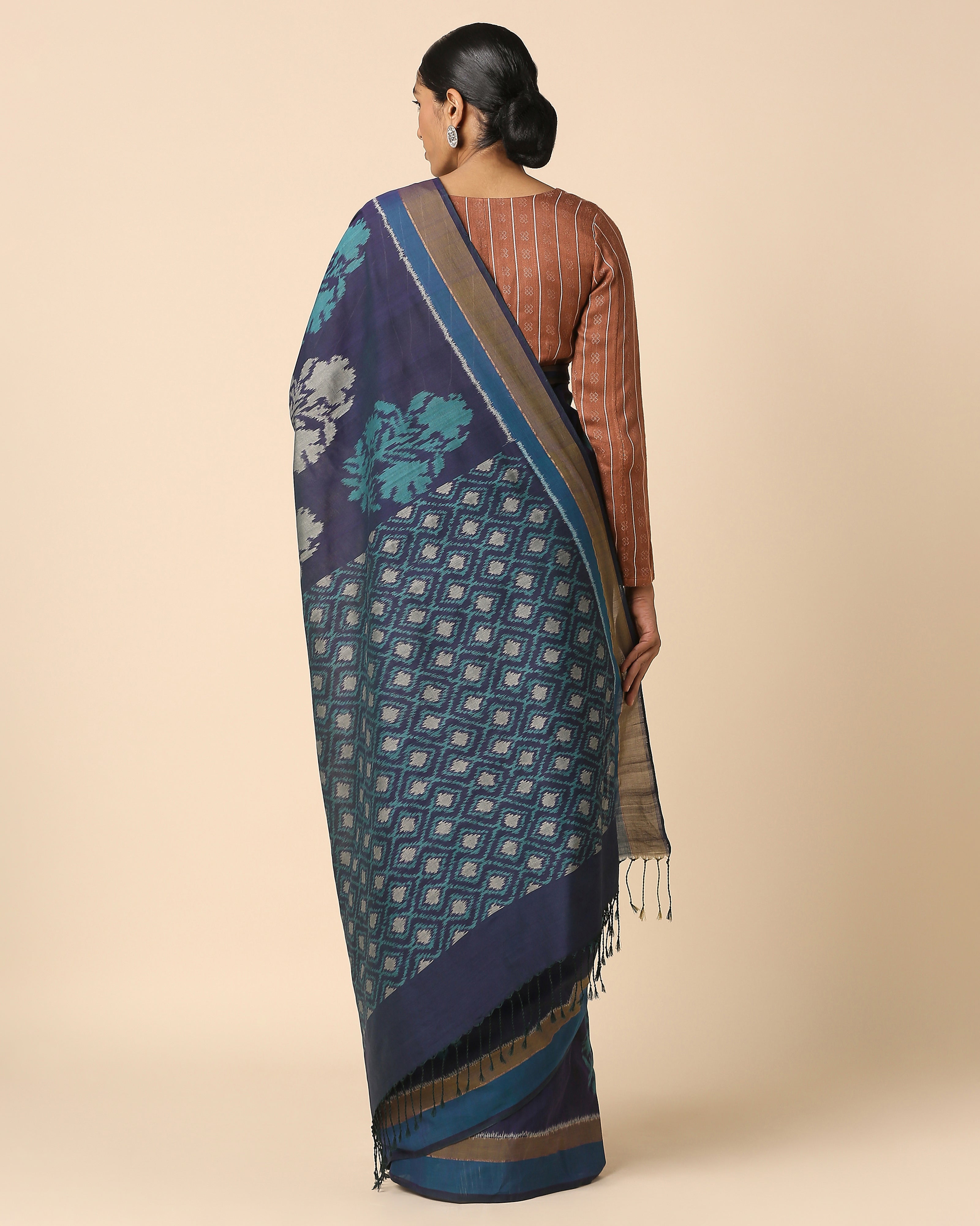 Sheena Pochampally Weft Ikat Cotton Saree