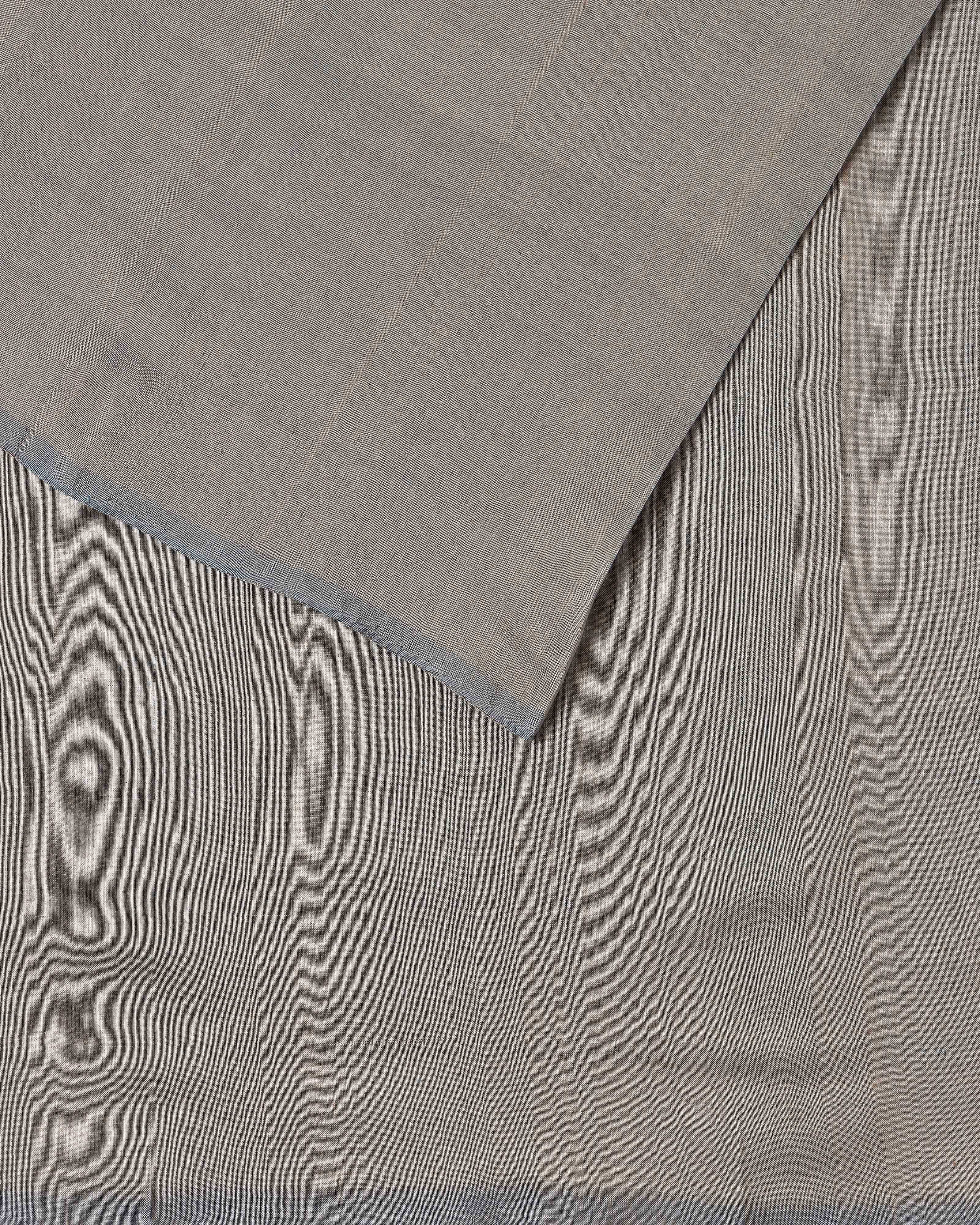 Taran Pochampally Warp Ikat Brown Cotton Saree