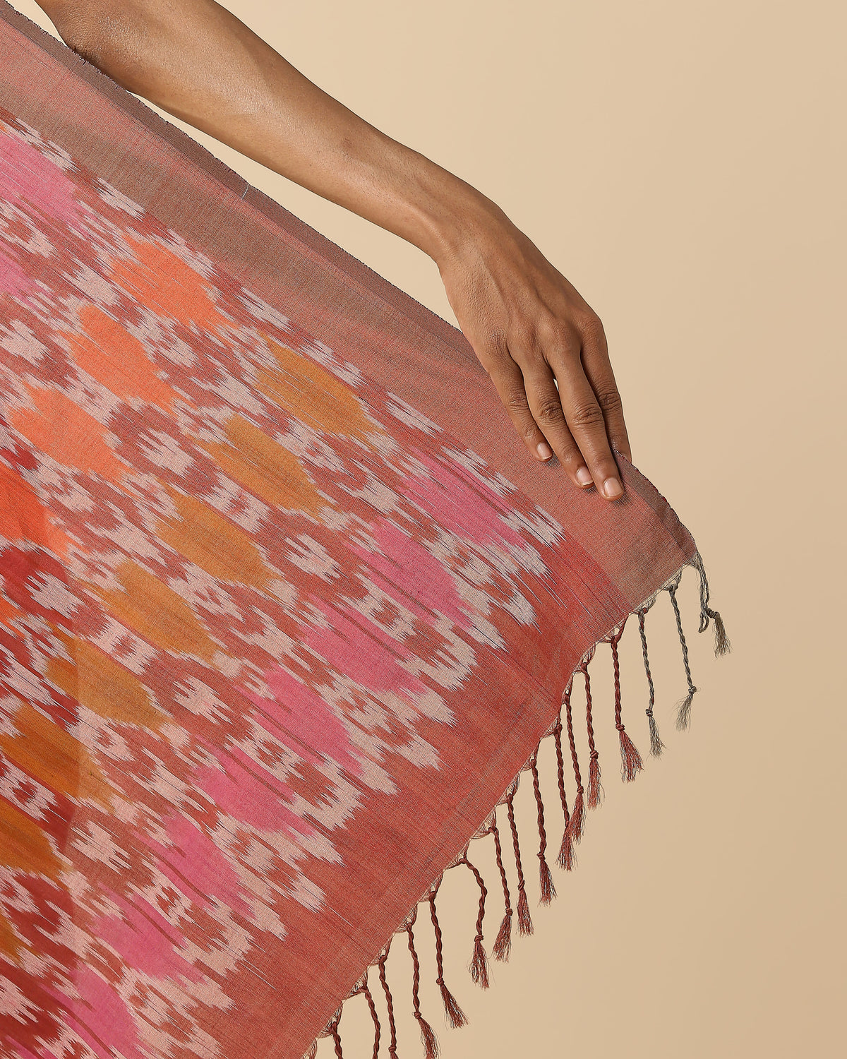 Gamish Pochampally Warp Ikat Cotton Saree