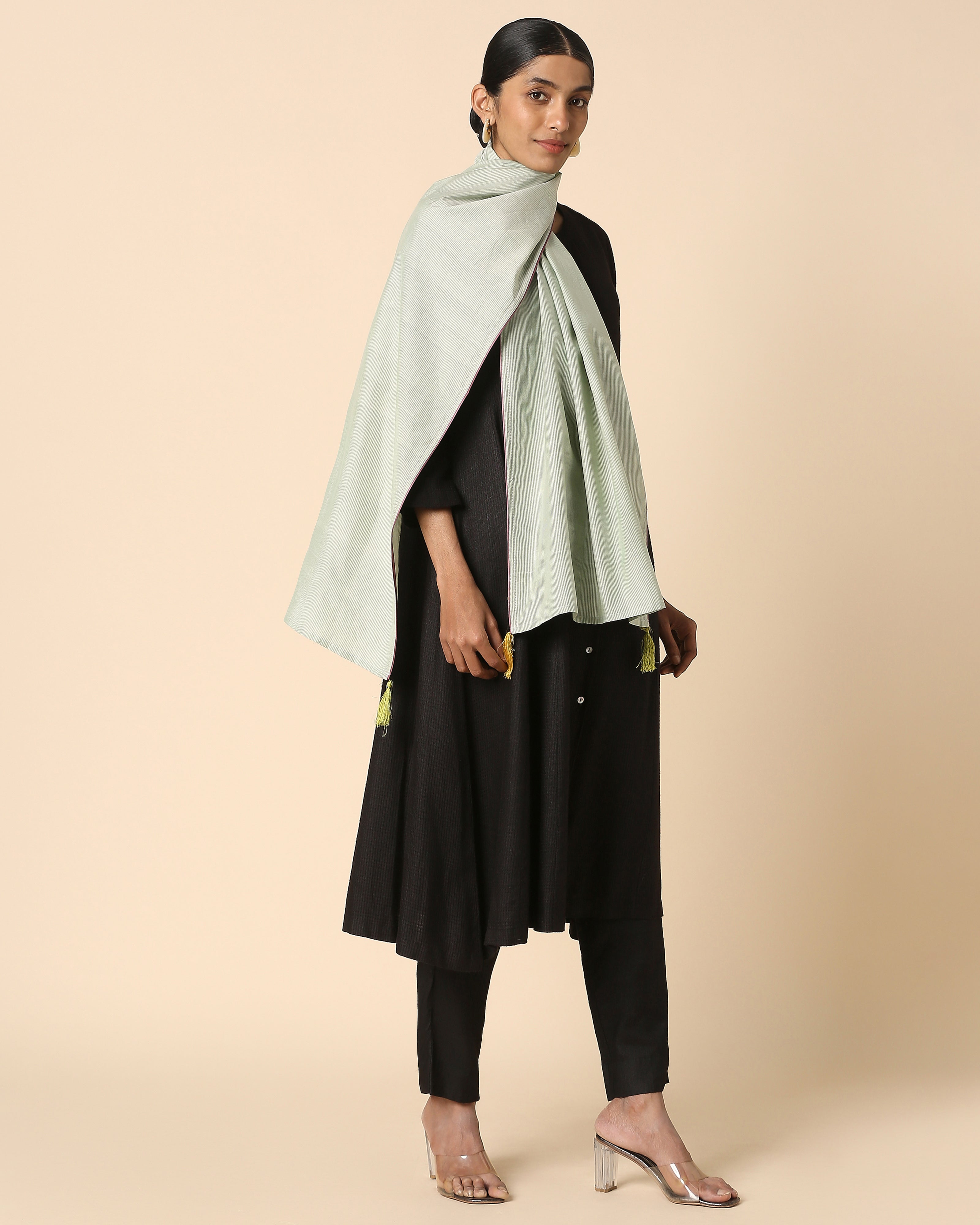 Ehsan Pochampally Warp Ikat Silk Cotton Stole