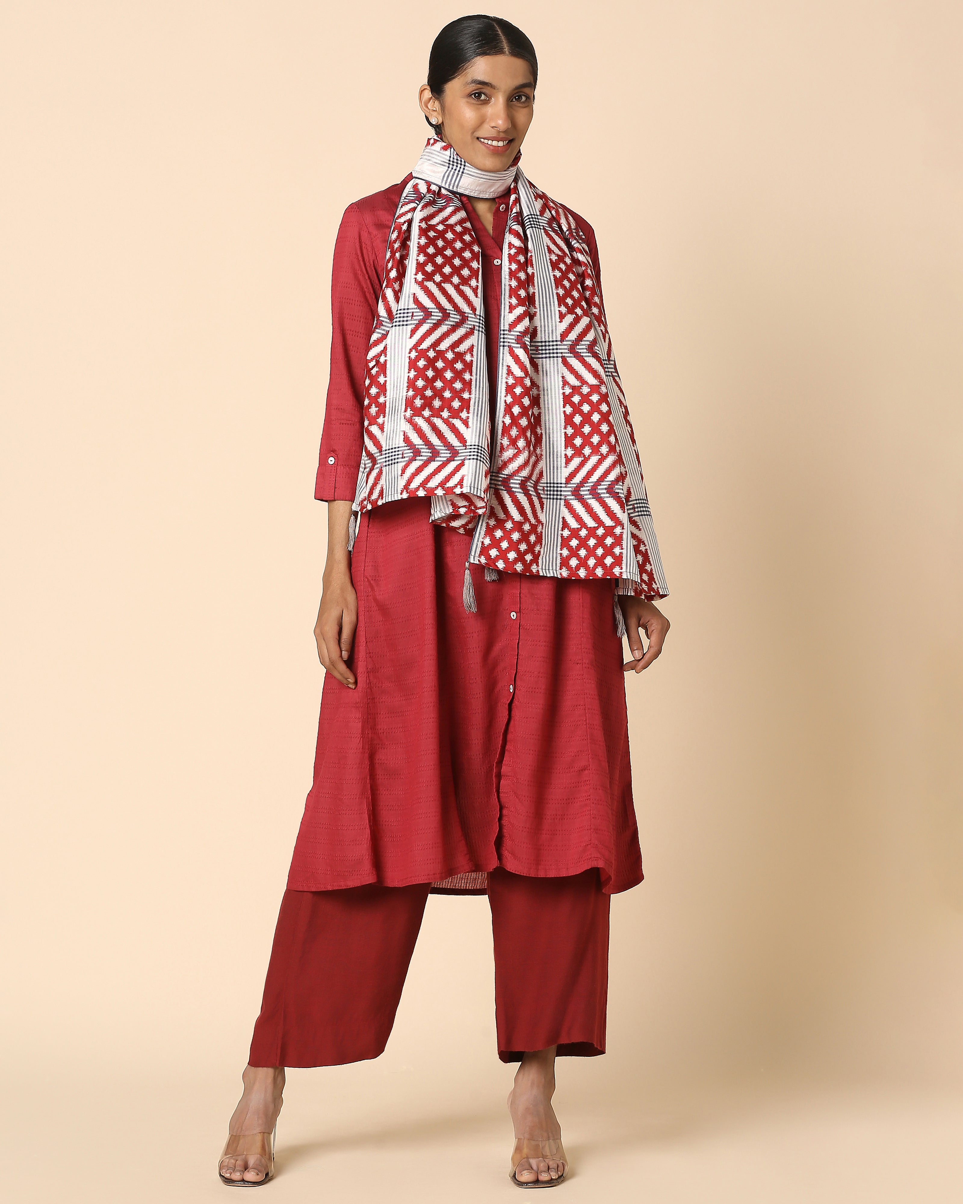 Ghalib Pochampally Double Ikat Silk Stole