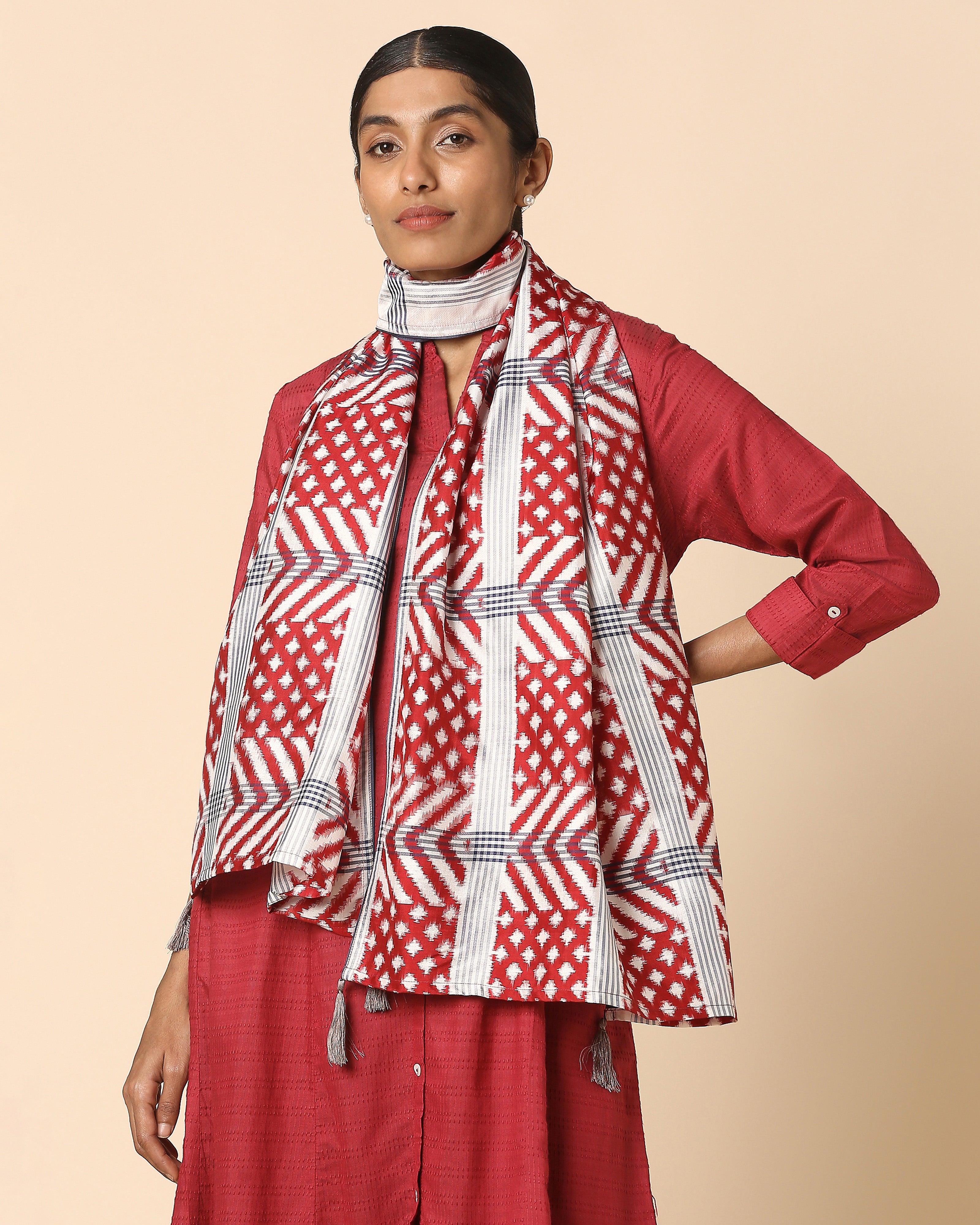 Ghalib Pochampally Double Ikat Silk Stole