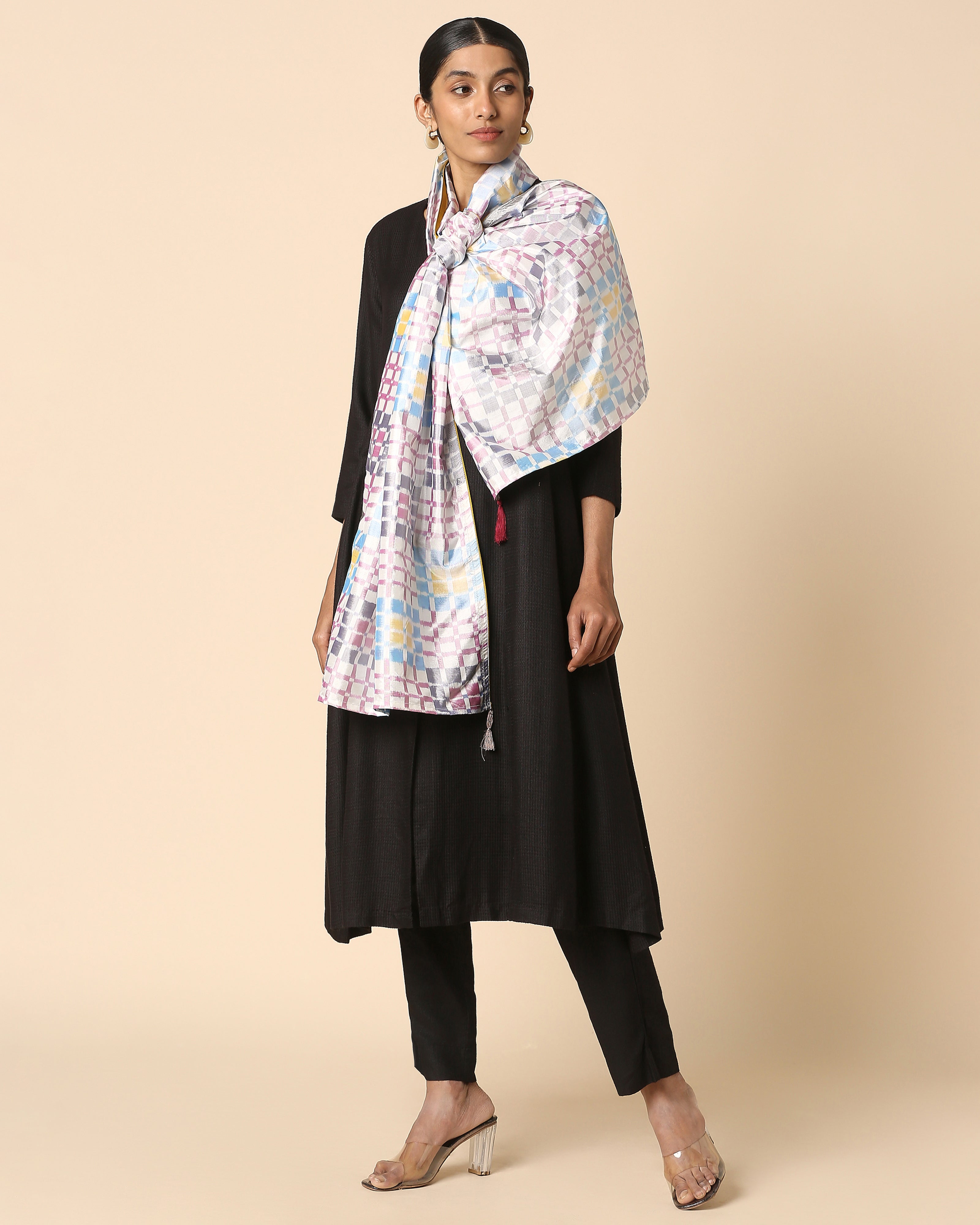 Dania Pochampally Warp Ikat Silk Stole