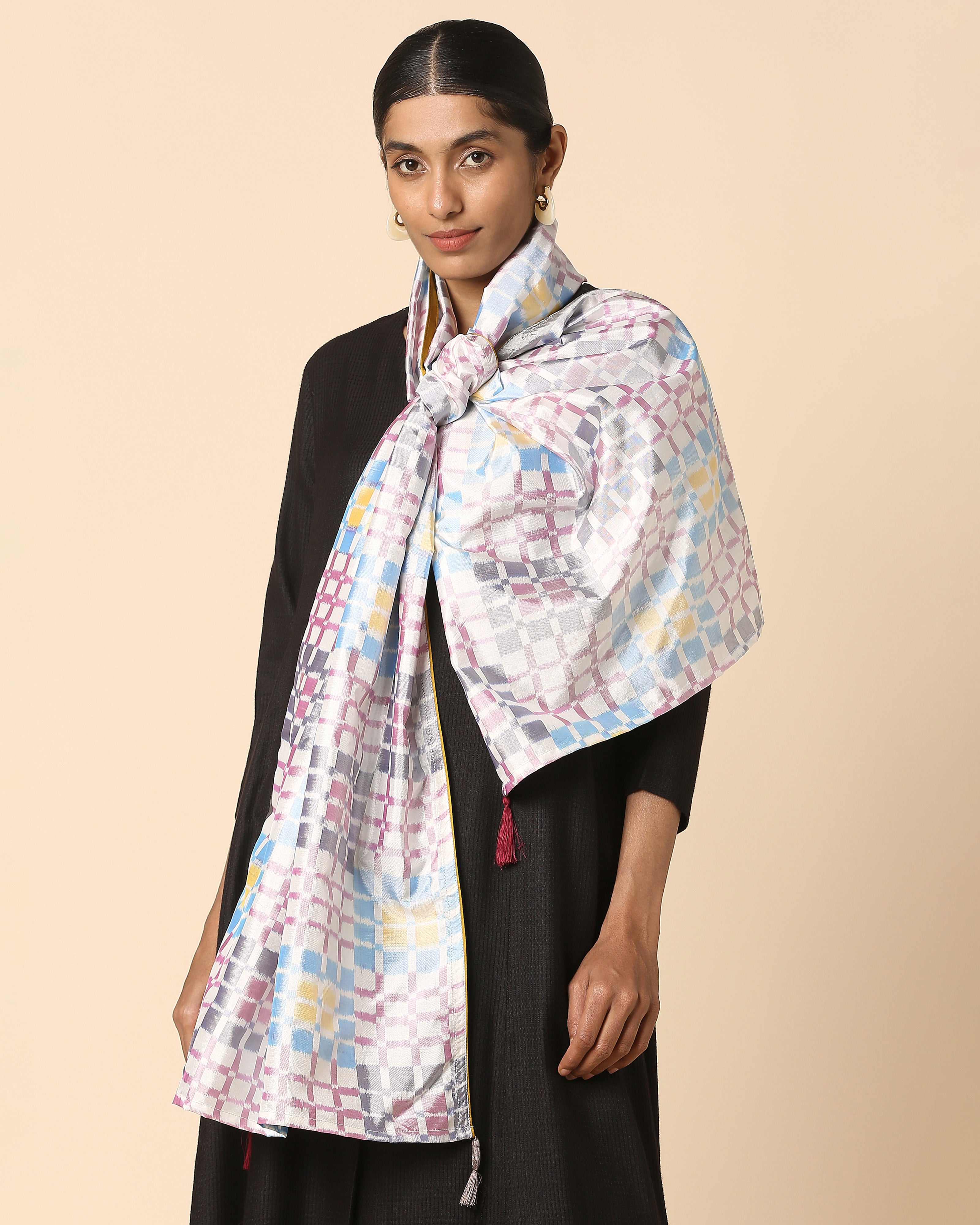Dania Pochampally Warp Ikat Silk Stole
