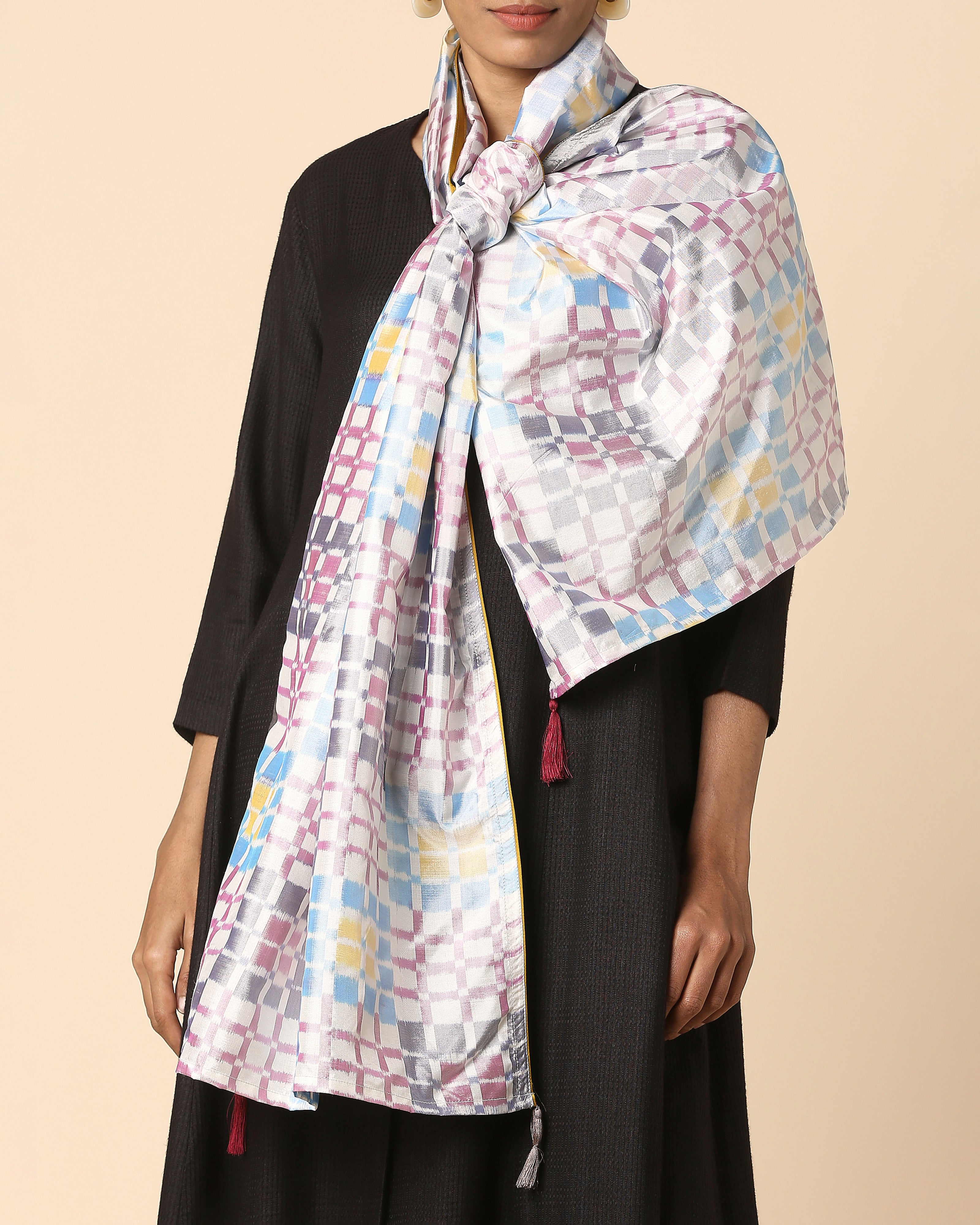 Dania Pochampally Warp Ikat Silk Stole