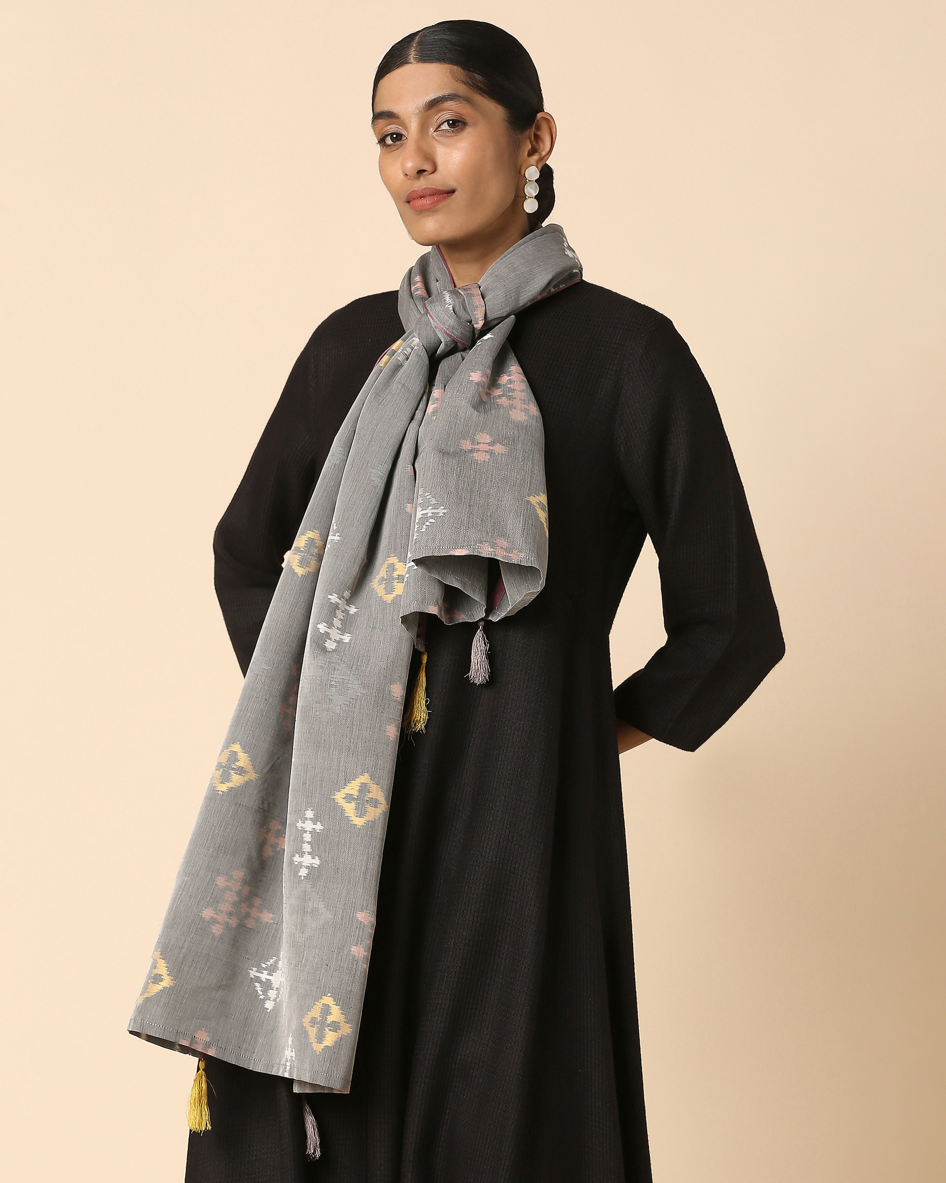 Mahira Pochampally Weft Ikat Cotton Silk Stole