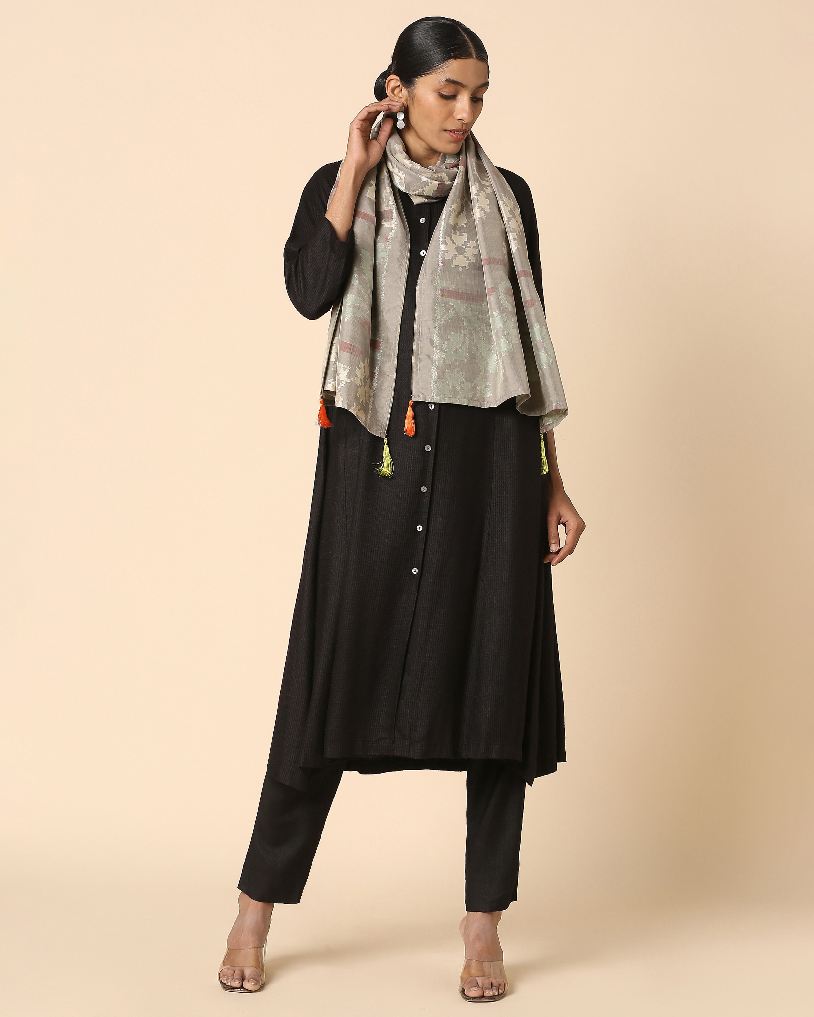 Sadia Pochampally Weft Ikat Cotton Silk Stole