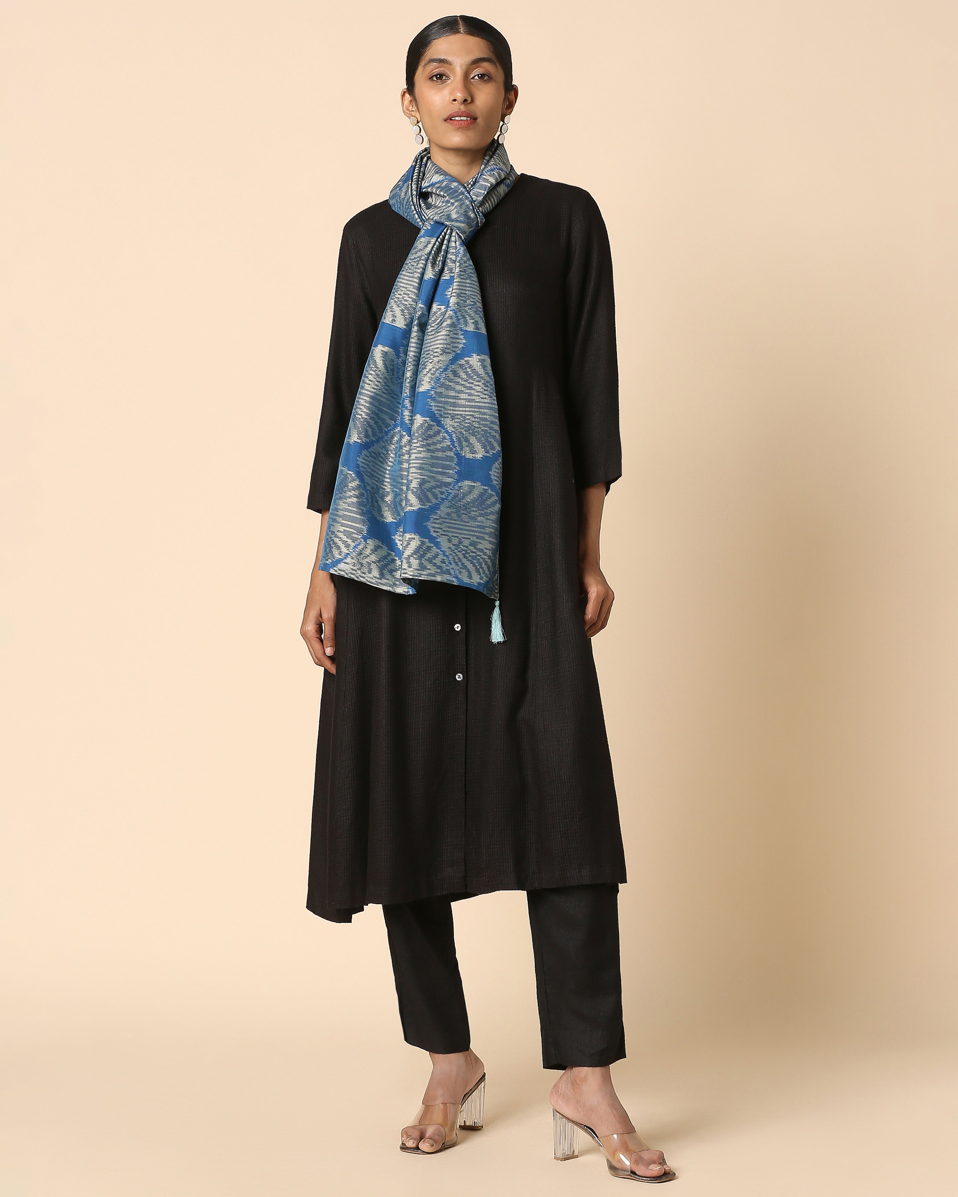 Sidra Pochampally Weft Ikat Cotton Silk Stole