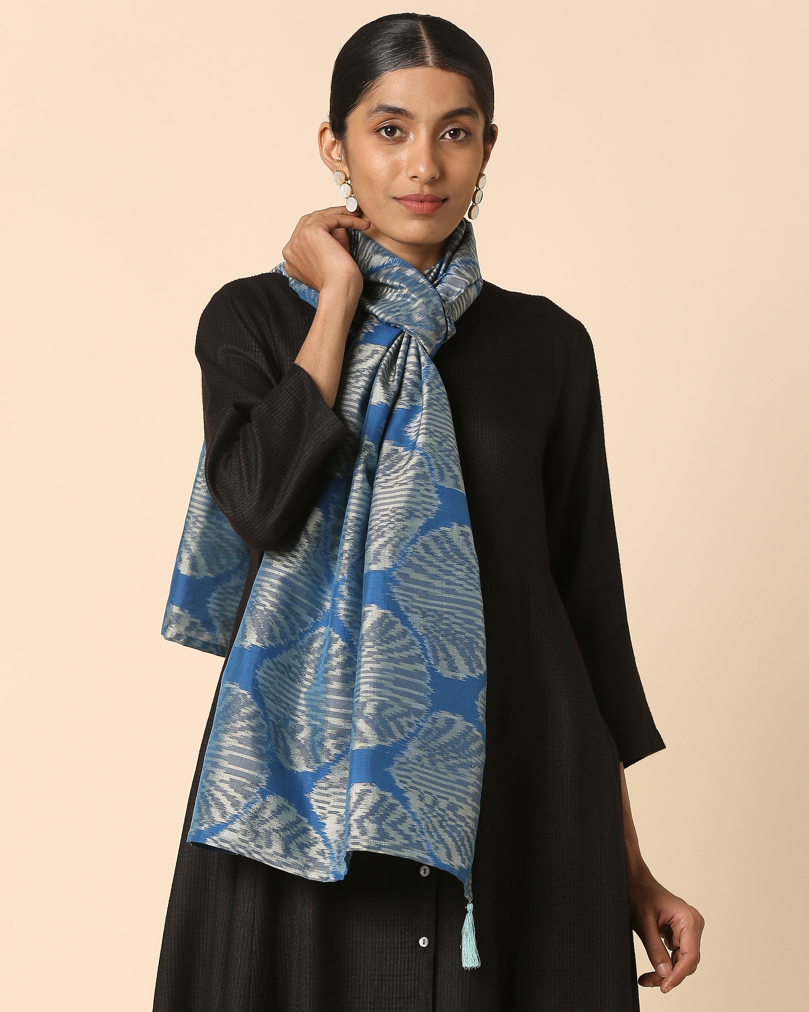 Sidra Pochampally Weft Ikat Cotton Silk Stole