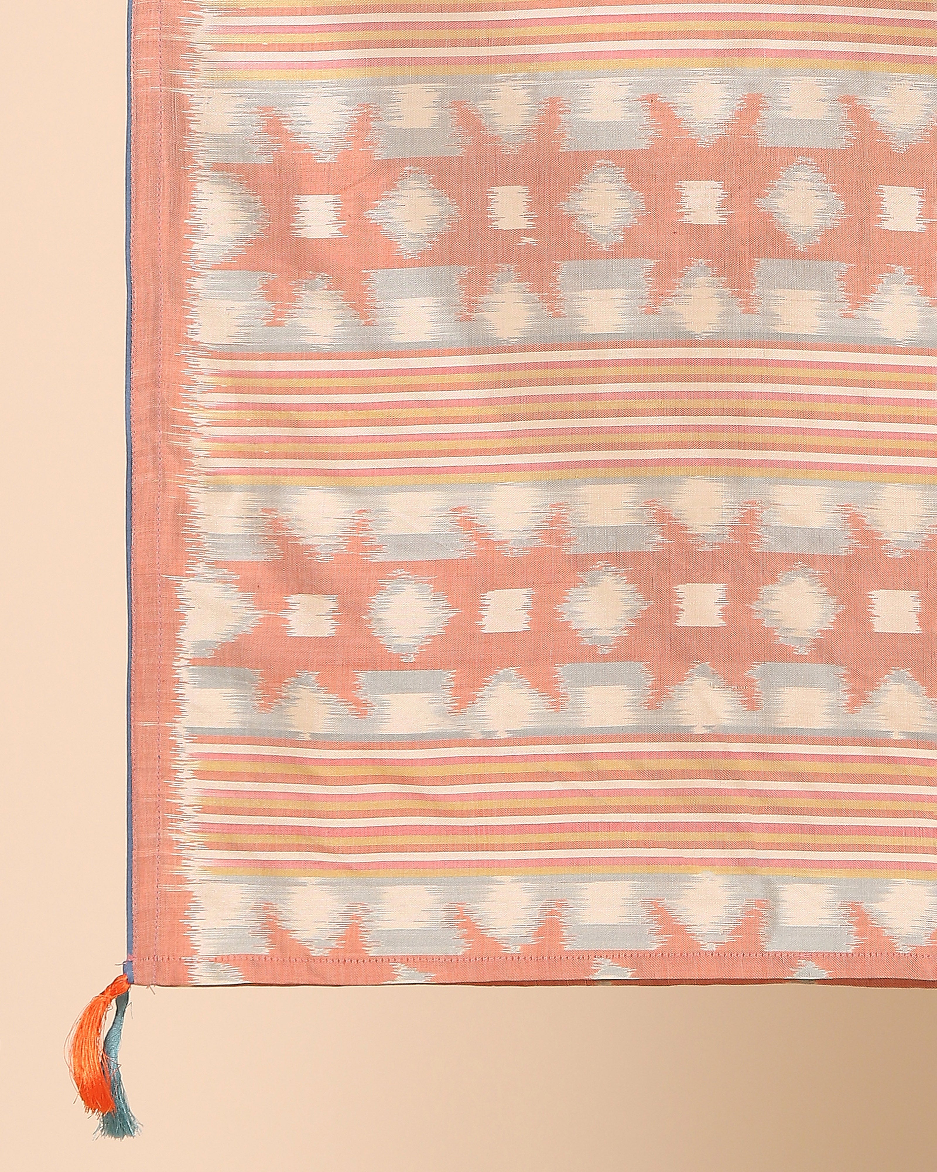 Ajara Pochampally Weft Ikat Cotton Silk Stole