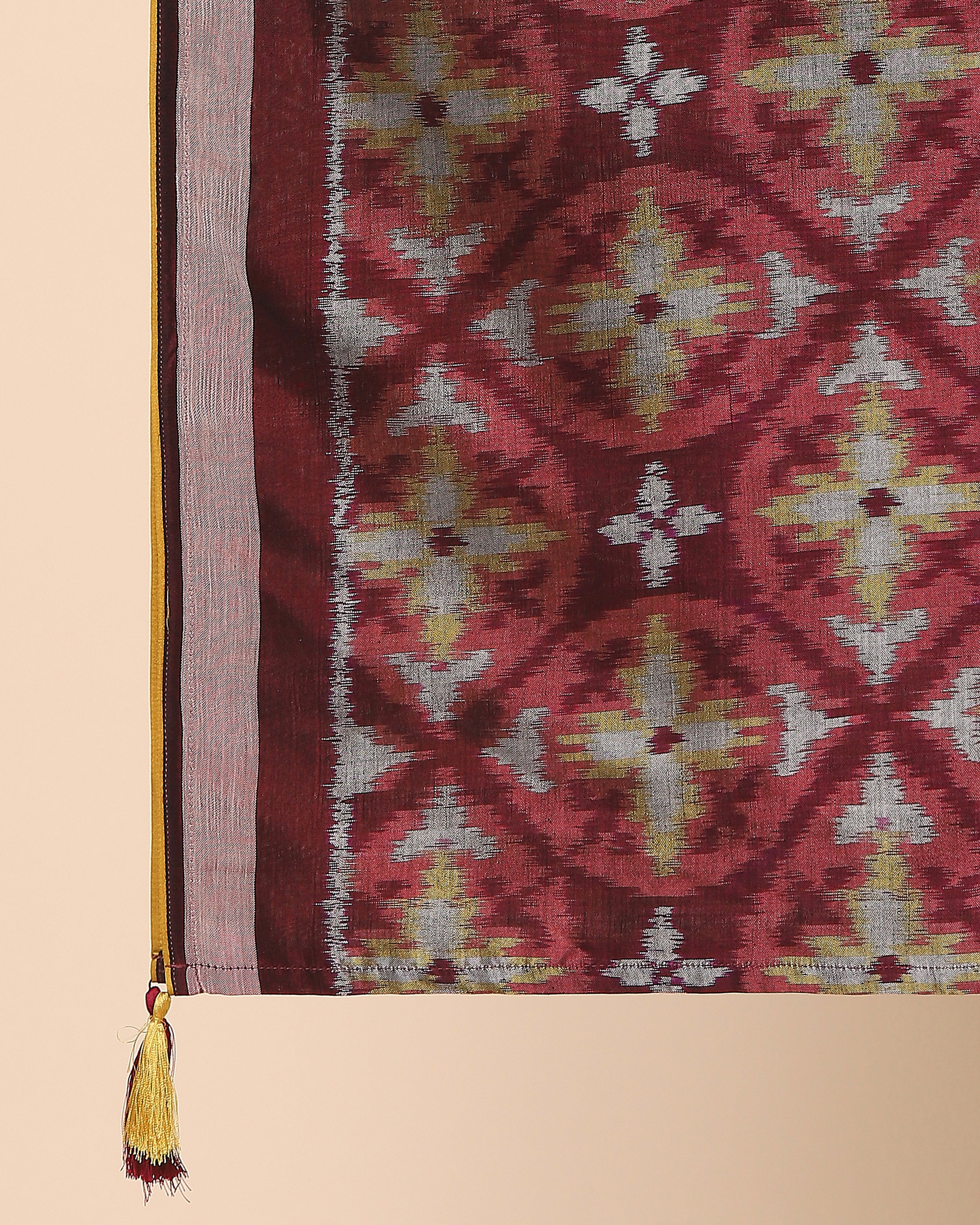 Abheri Pochampally Weft Ikat Cotton Silk Stole