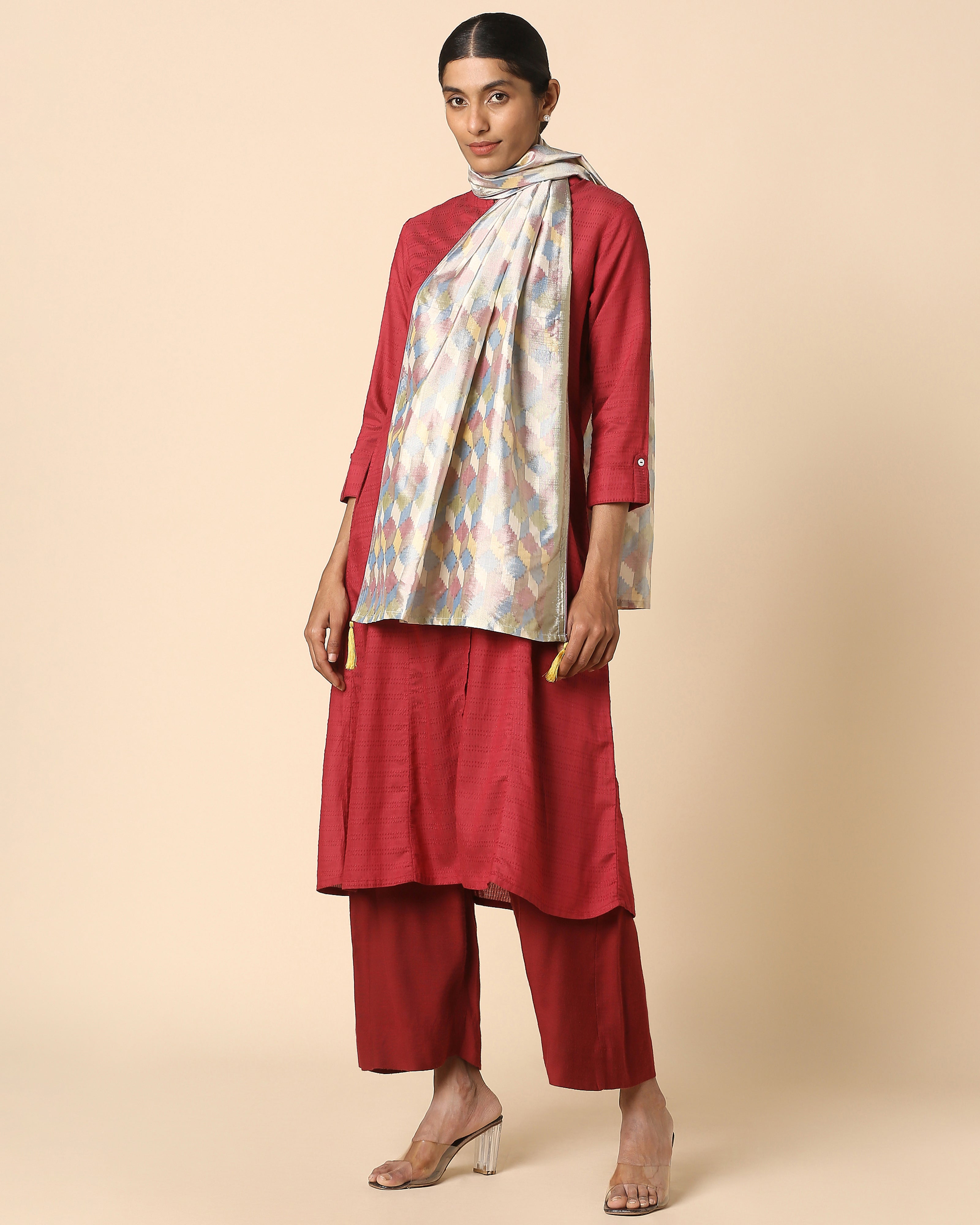 Indraja Pochampally Warp Ikat Silk Stole