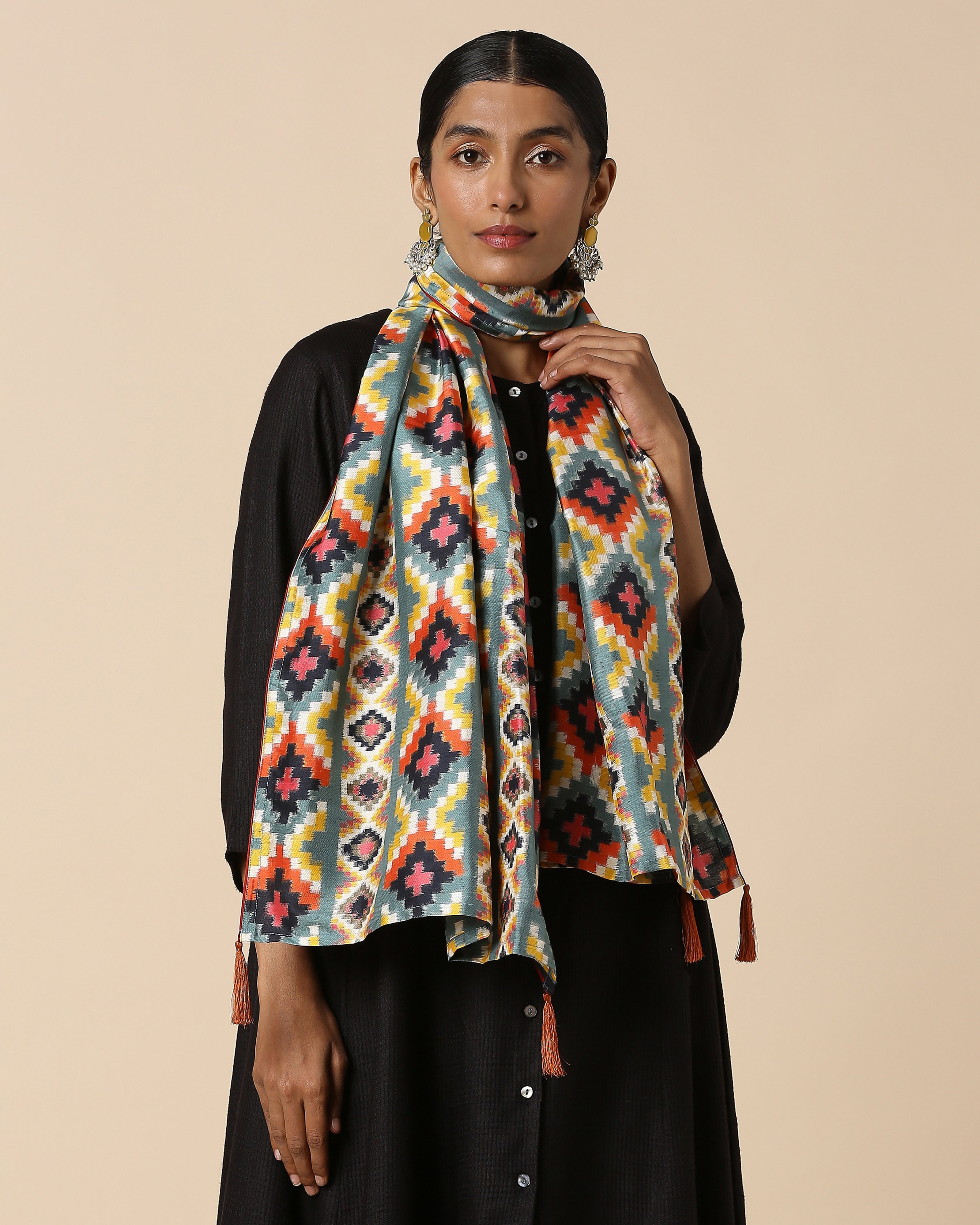 Nitya Pochampally Double Ikat Silk Stole