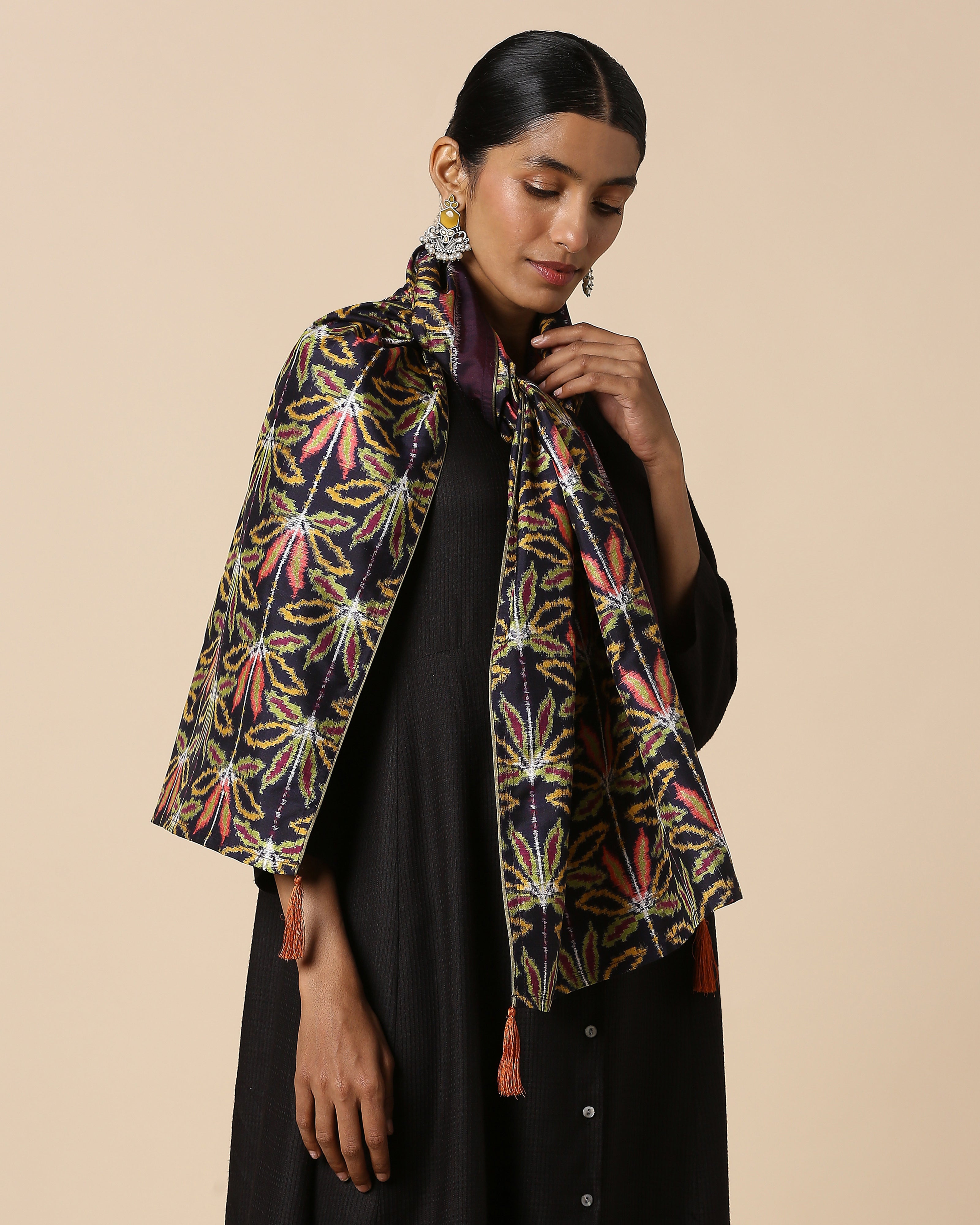 Noyna Pochampally Double Ikat Silk Stole