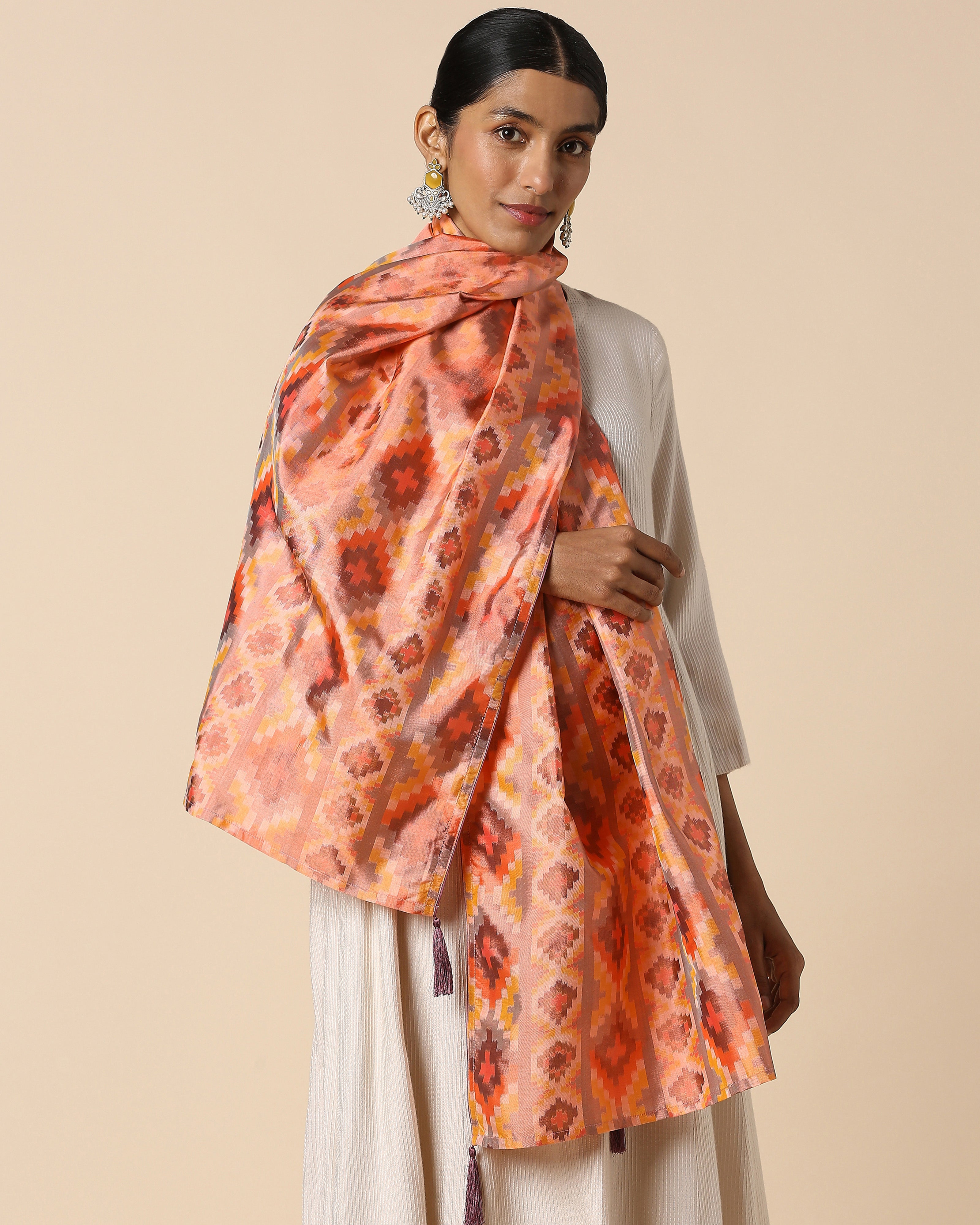 Nimit Pochampally Warp Ikat Silk Stole