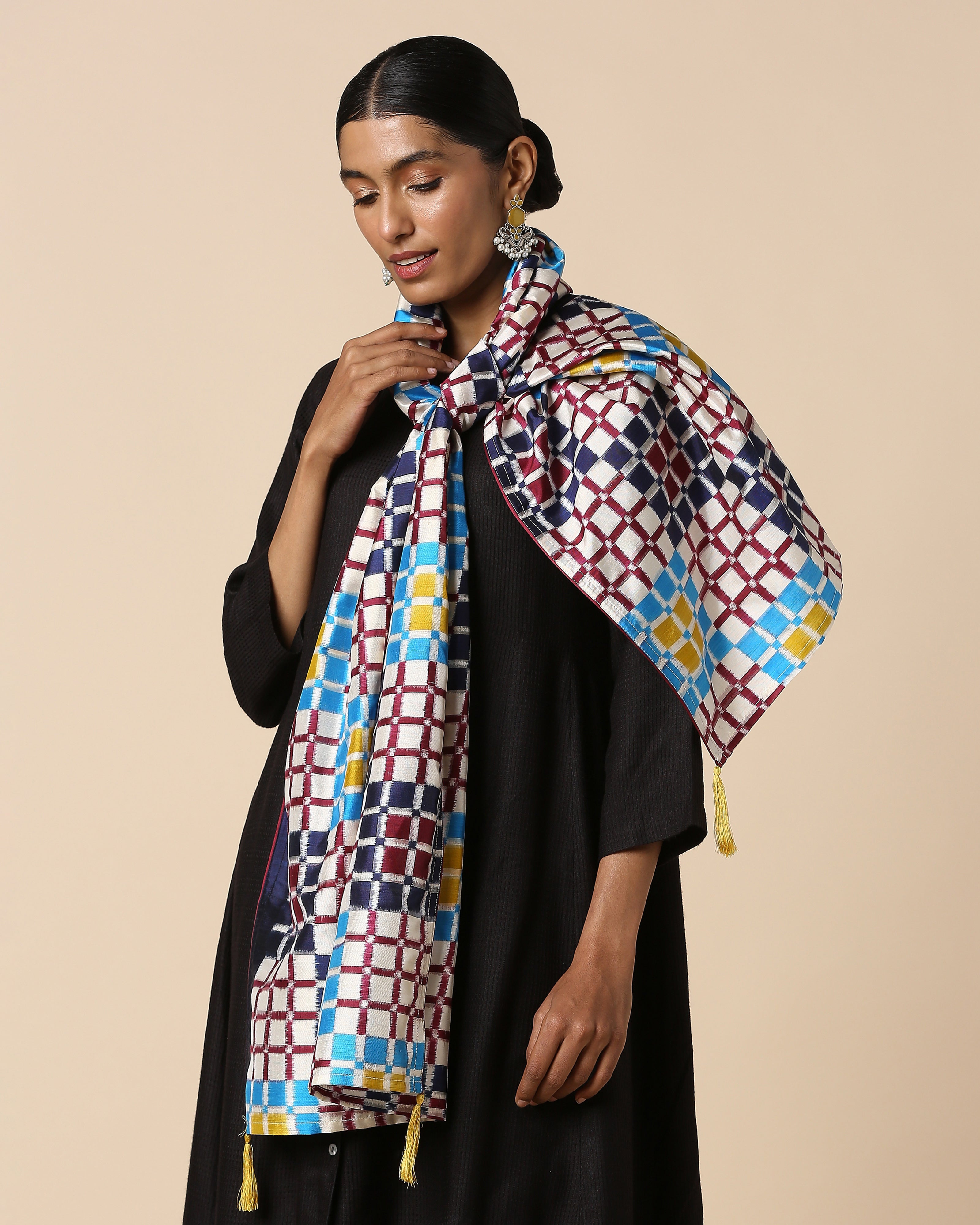 Meenal Pochampally Double Ikat Silk Stole