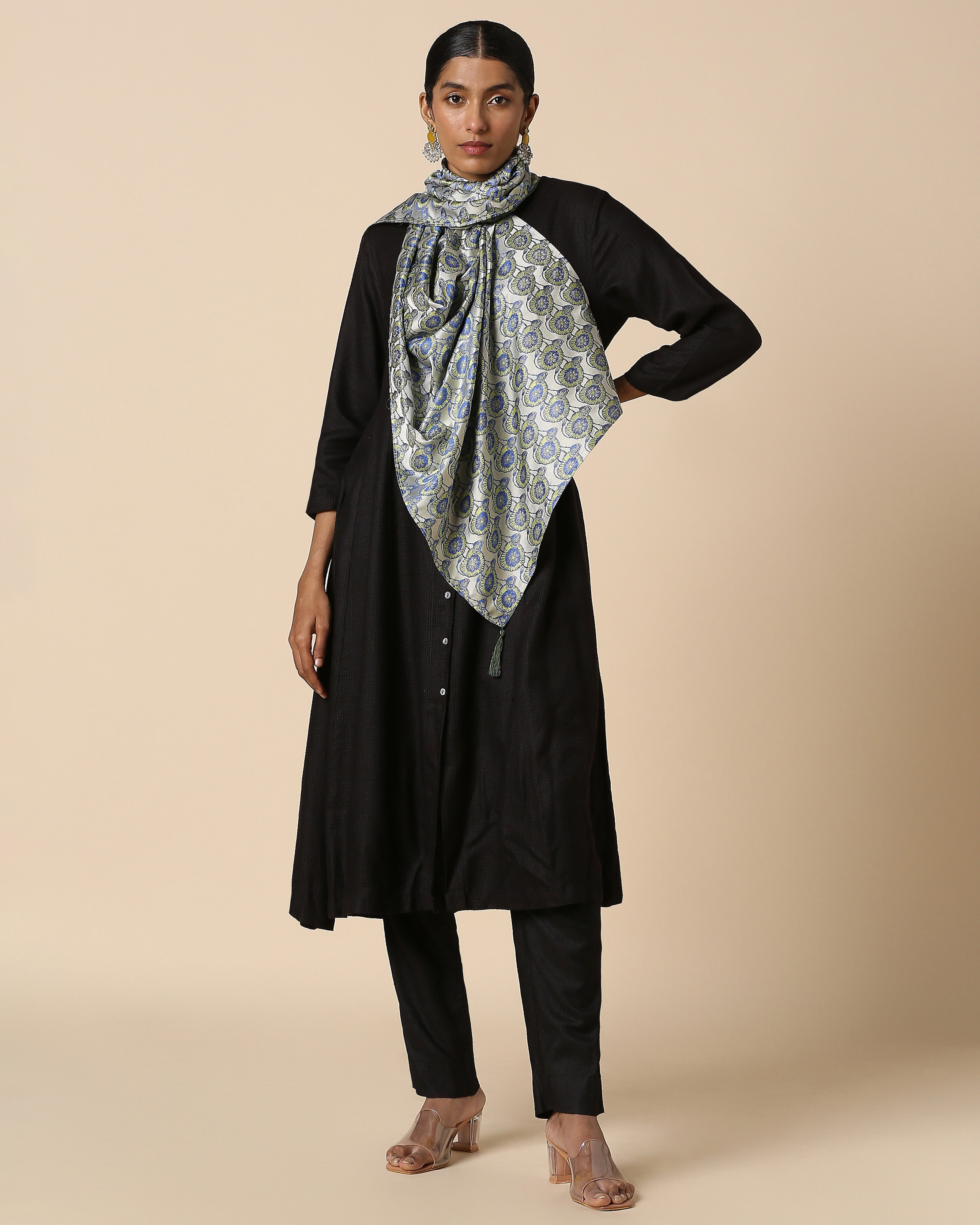 Mijila Banarasi Tanchoi Silk Stole