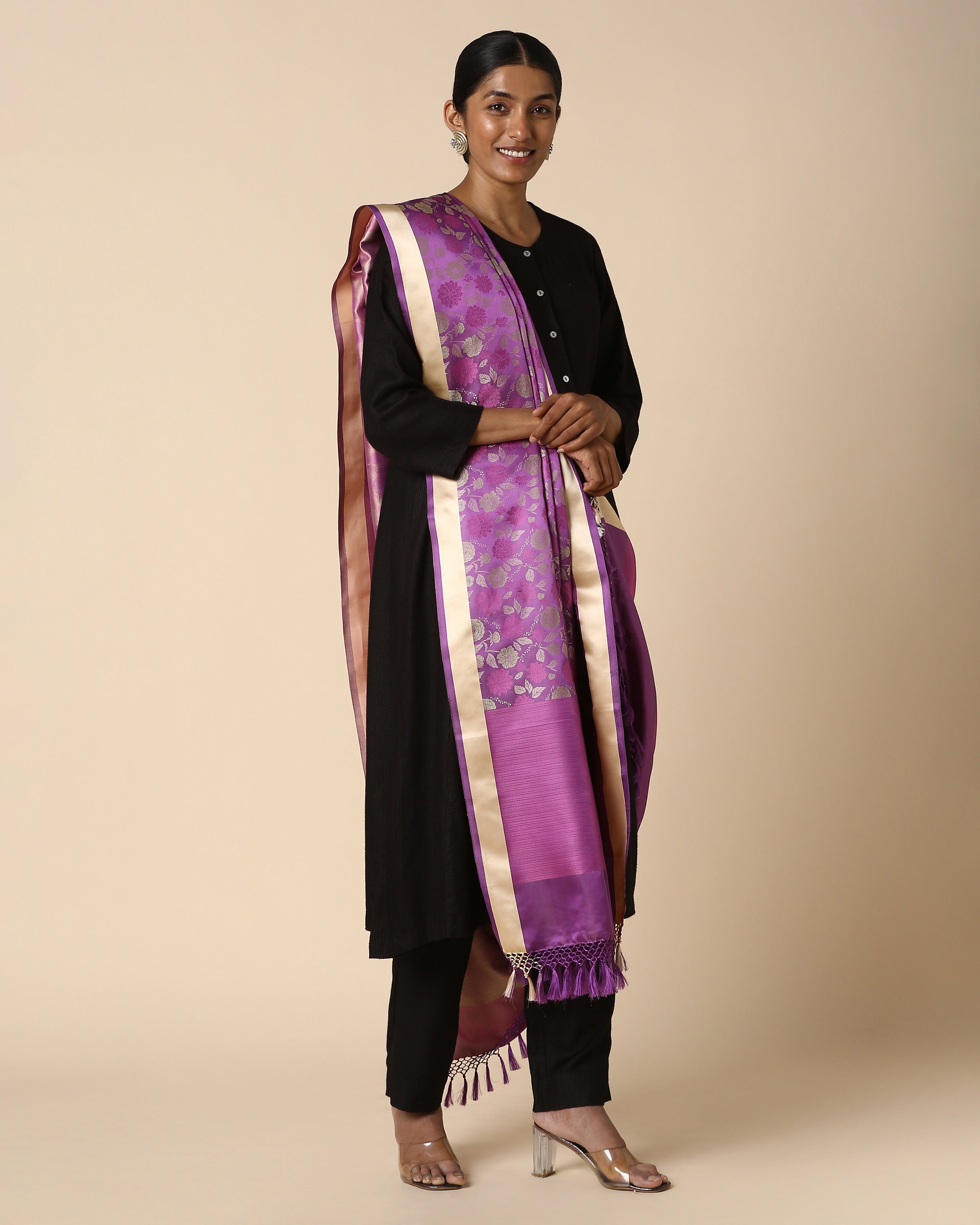Shaily Banarasi Tanchoi Silk Dupatta