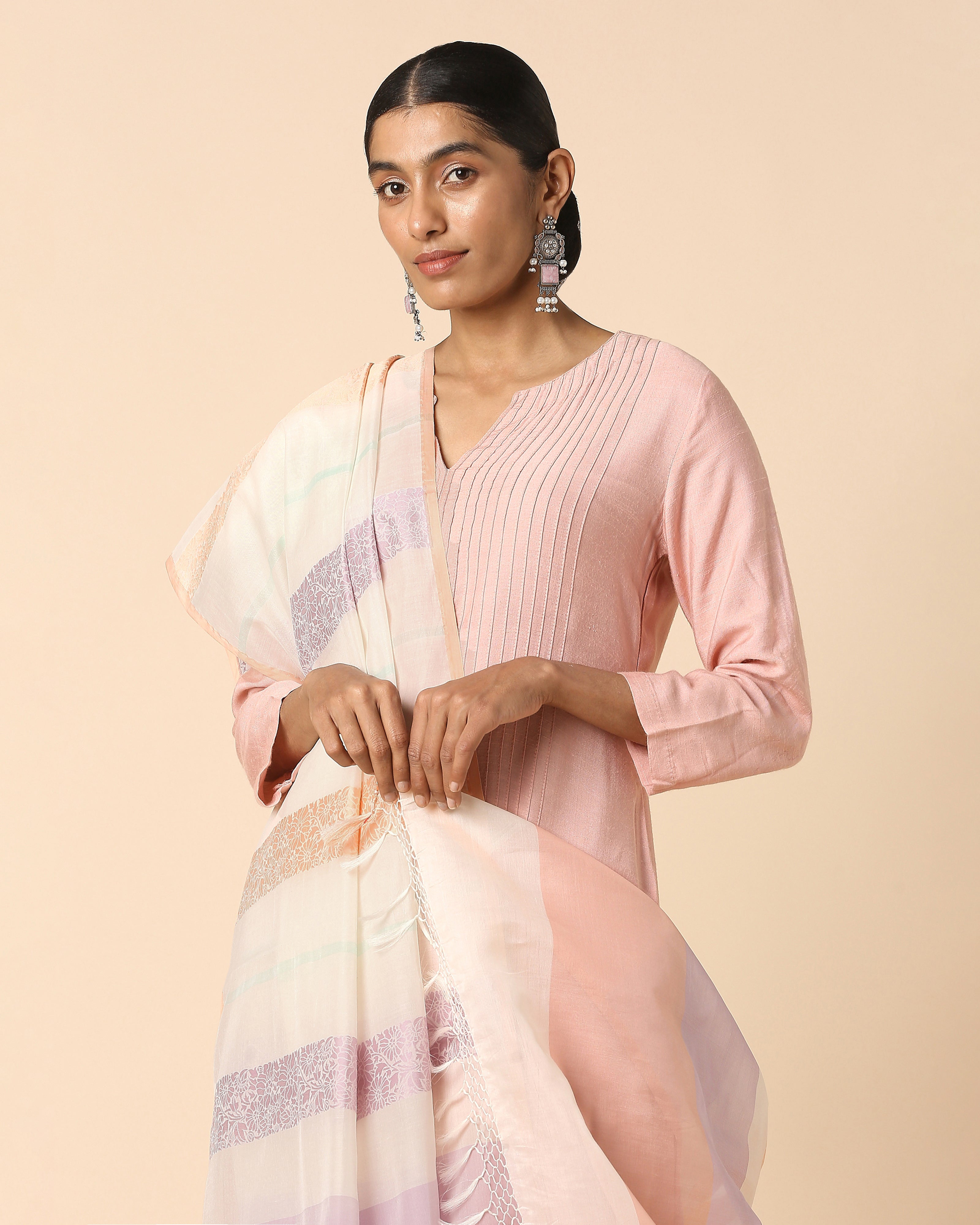 Manor Banarasi Fekwa Silk Cotton Dupatta