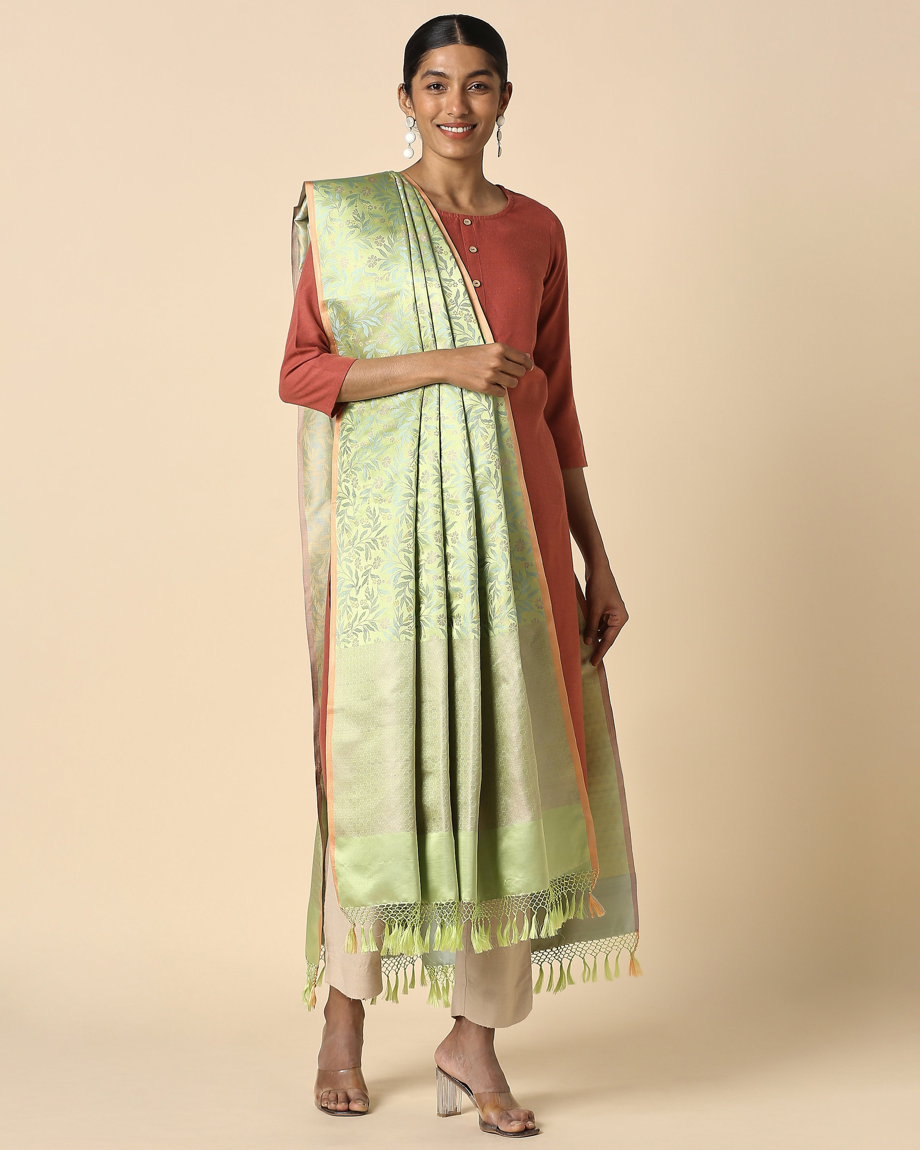 Aroh Banarasi Tanchoi Silk Dupatta