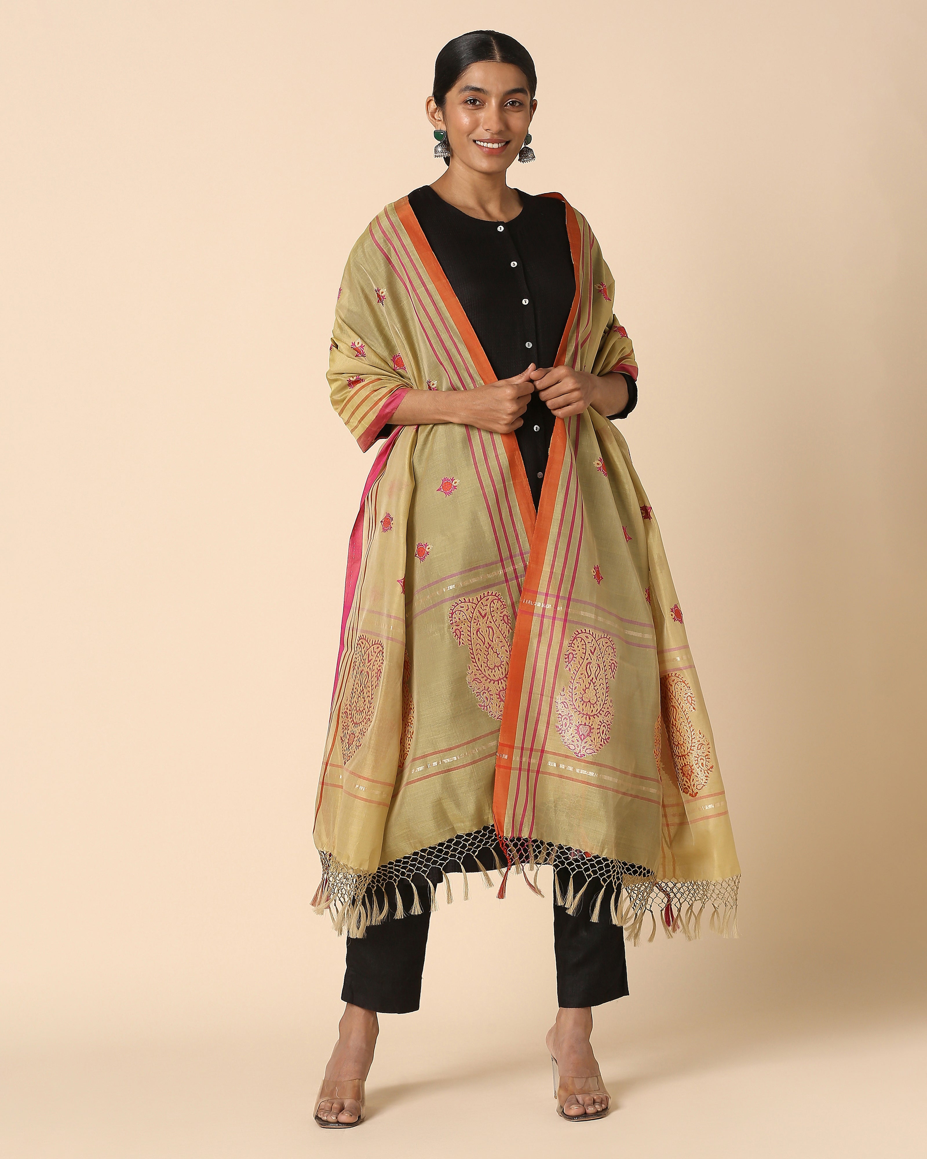 Reini Banarasi Kadwa Silk Dupatta