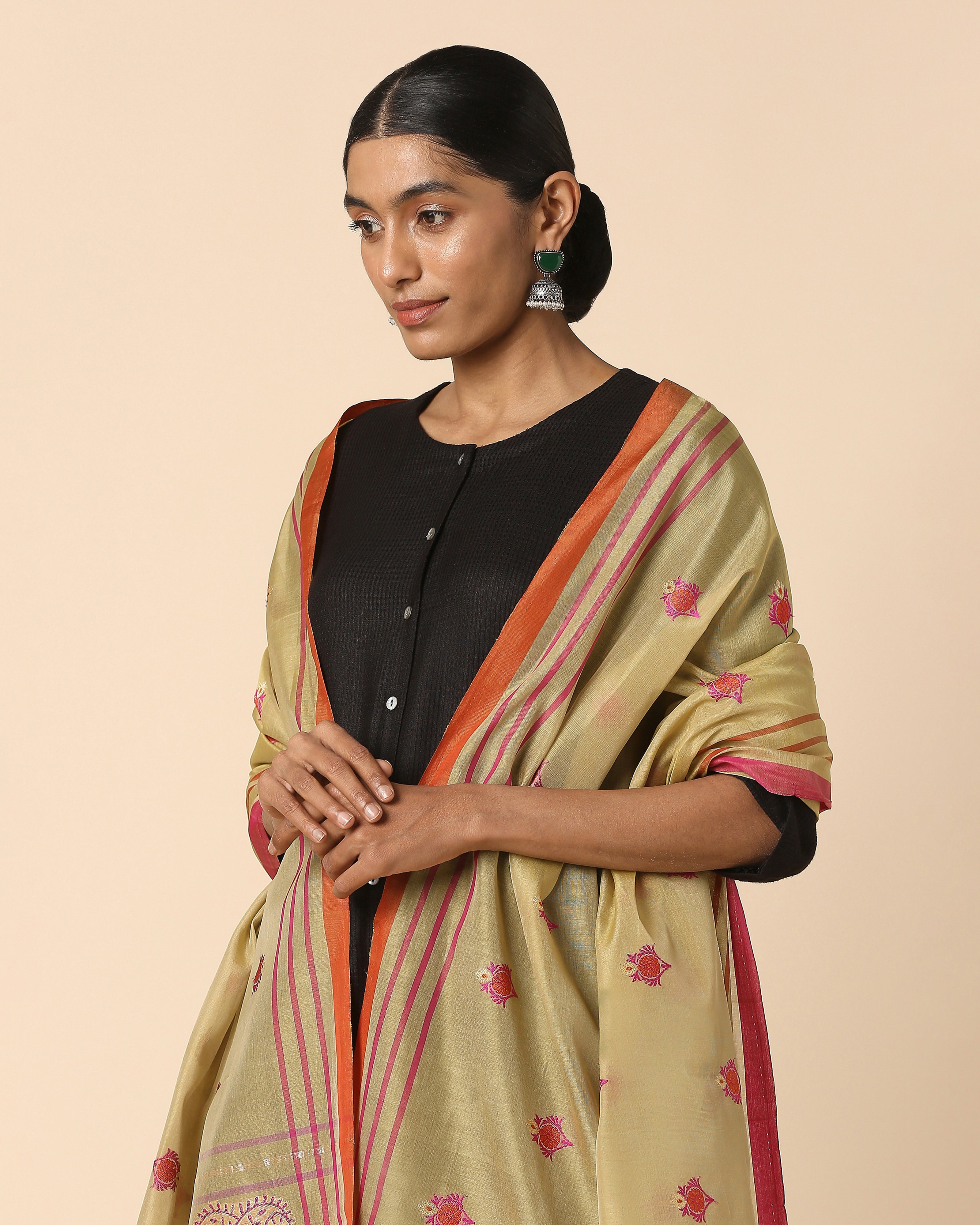 Reini Banarasi Kadwa Silk Dupatta