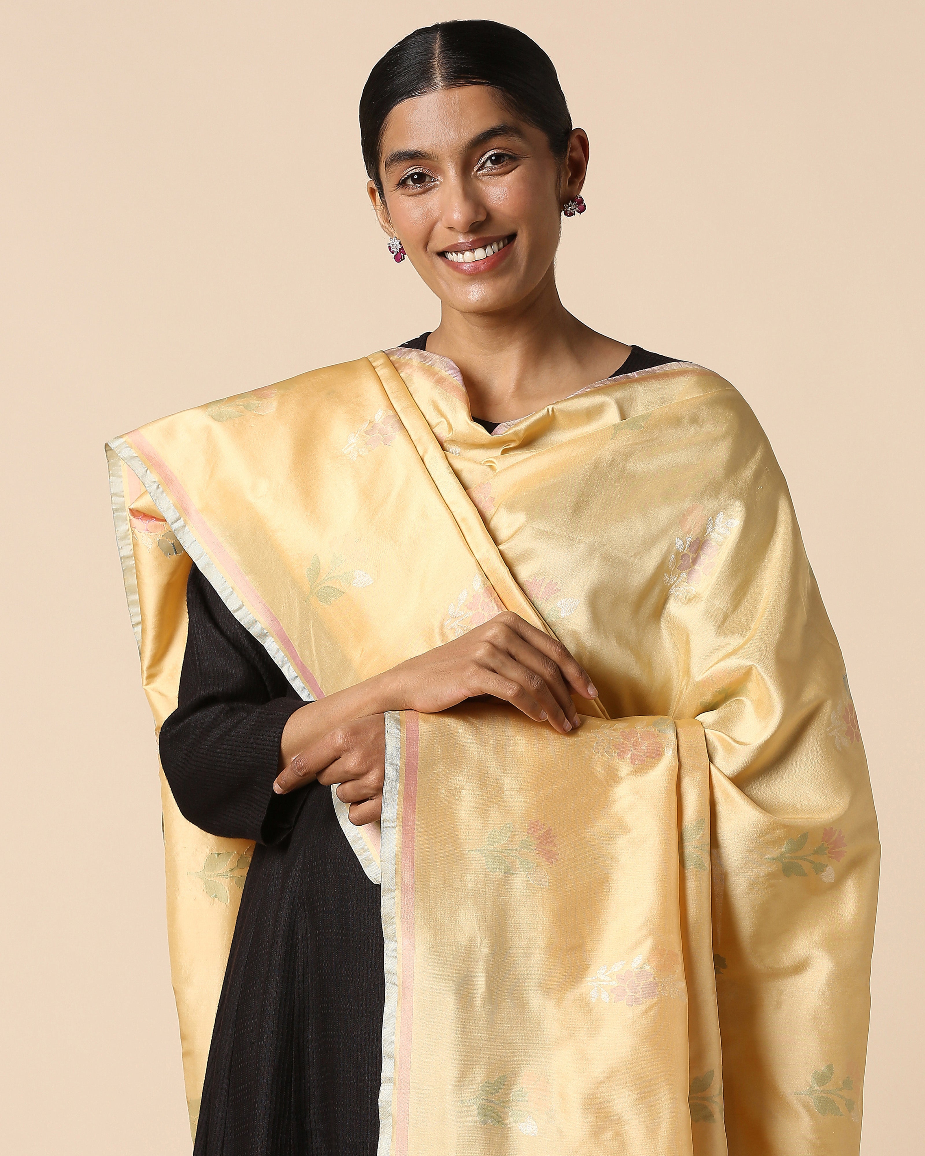 Amazni Banarasi Jamdani Silk Dupatta