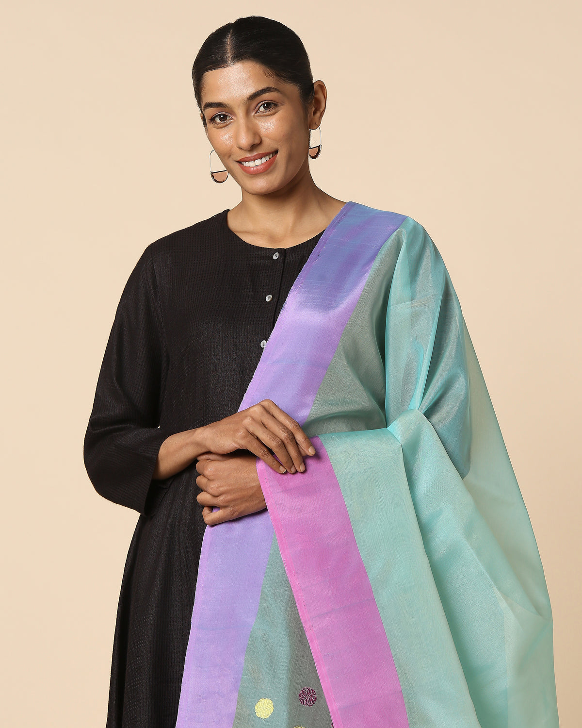 Rosemary Banarasi Kadwa Silk Dupatta