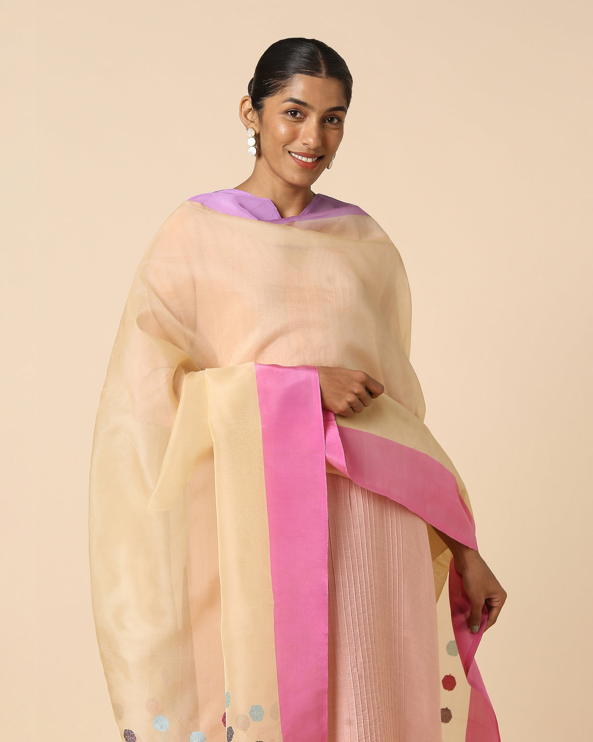 Rosemary Banarasi Kadwa Silk Dupatta