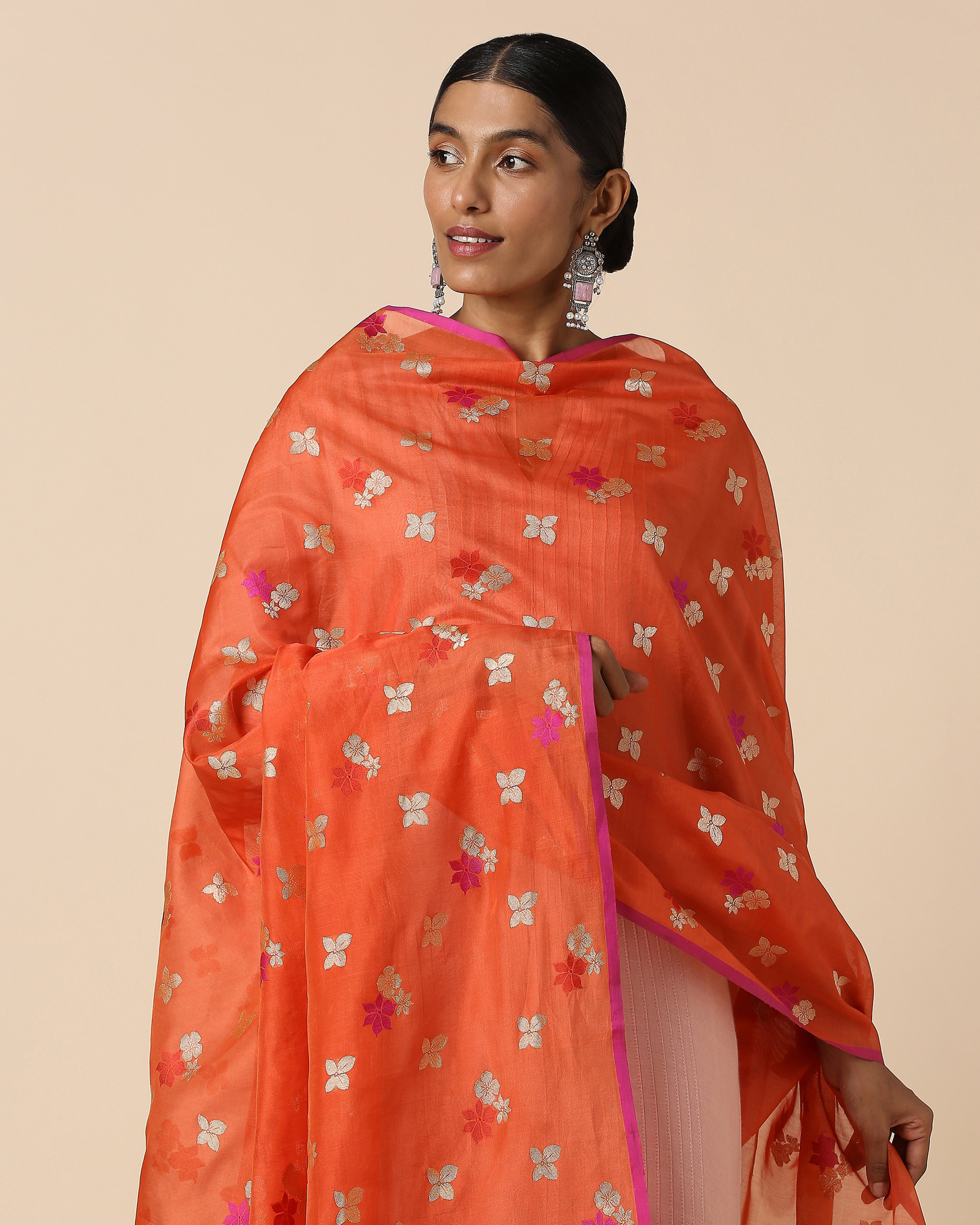 Naru Banarasi Kadwa Silk Cotton Dupatta