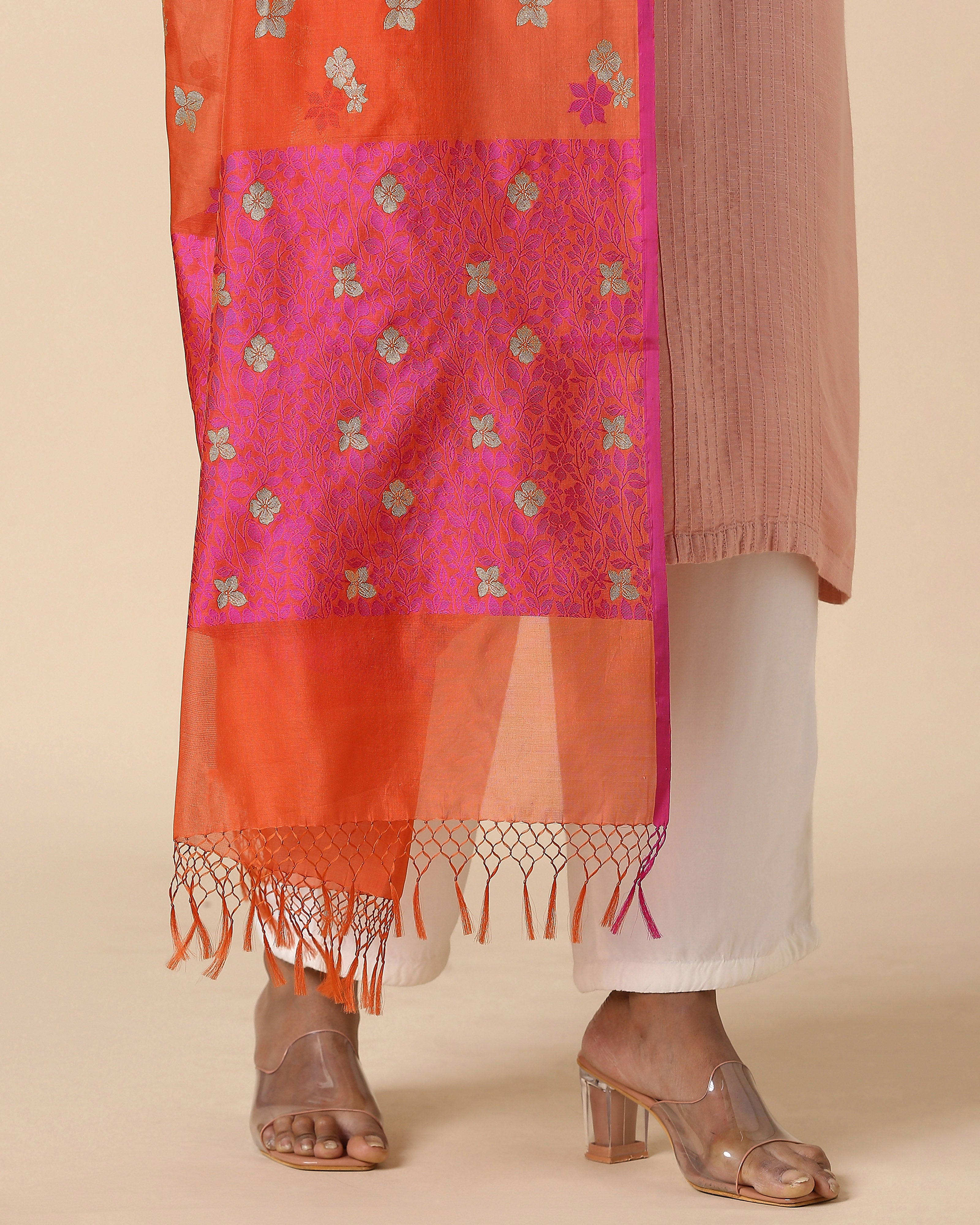 Naru Banarasi Kadwa Silk Cotton Dupatta